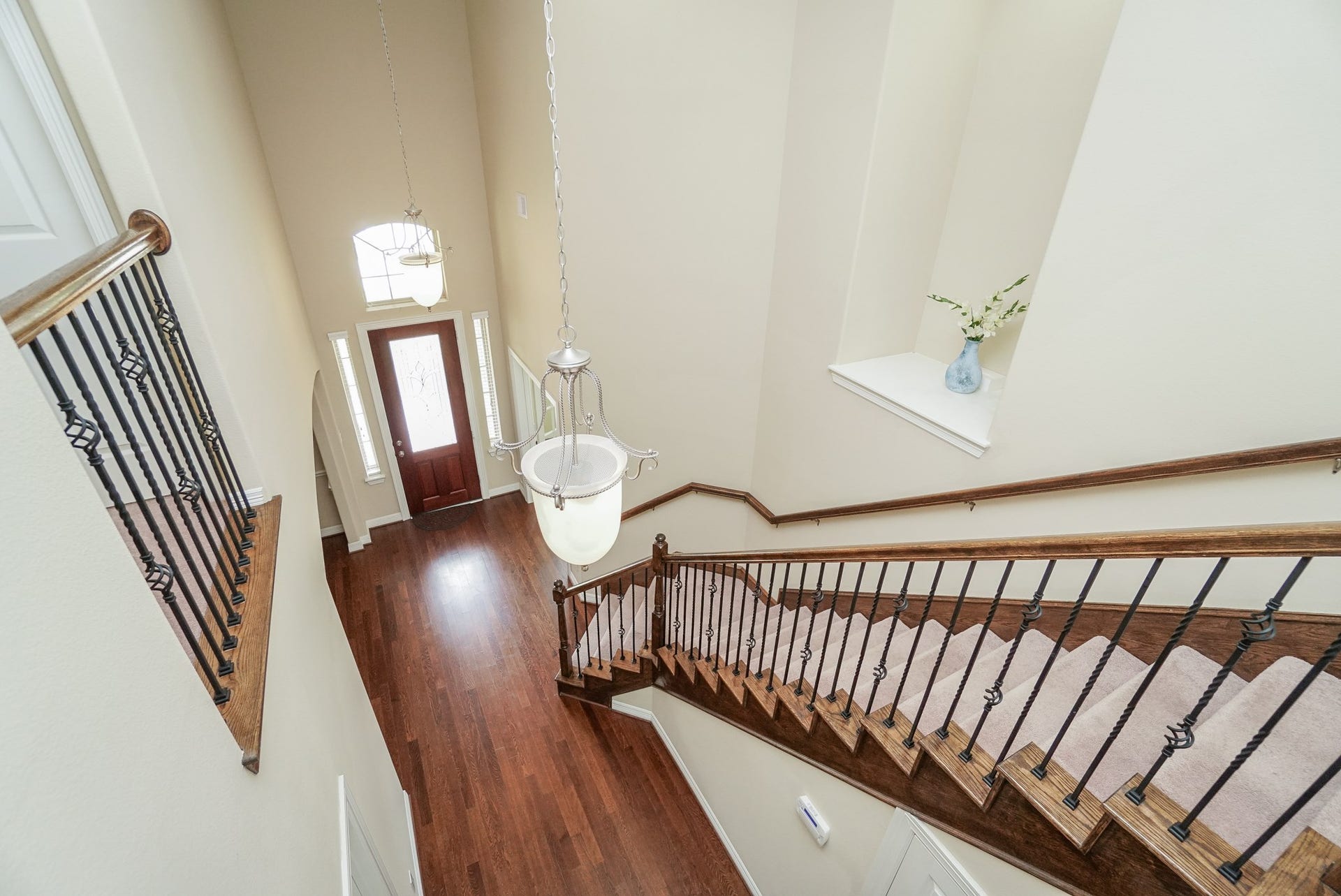 3434 Norwich Gardens Lane, Fulshear, TX 77441 Your view from the hallway looking down.