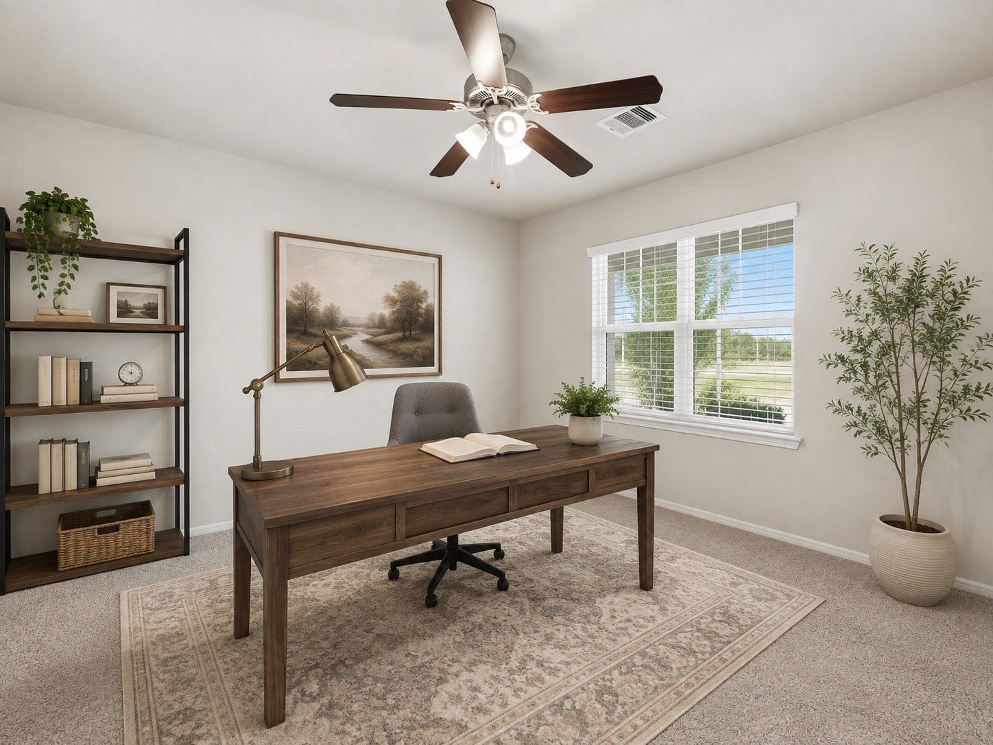 3519 Mcdonough Way, Katy, TX 77494 Front facing windows bring natural light into the study. (VS)