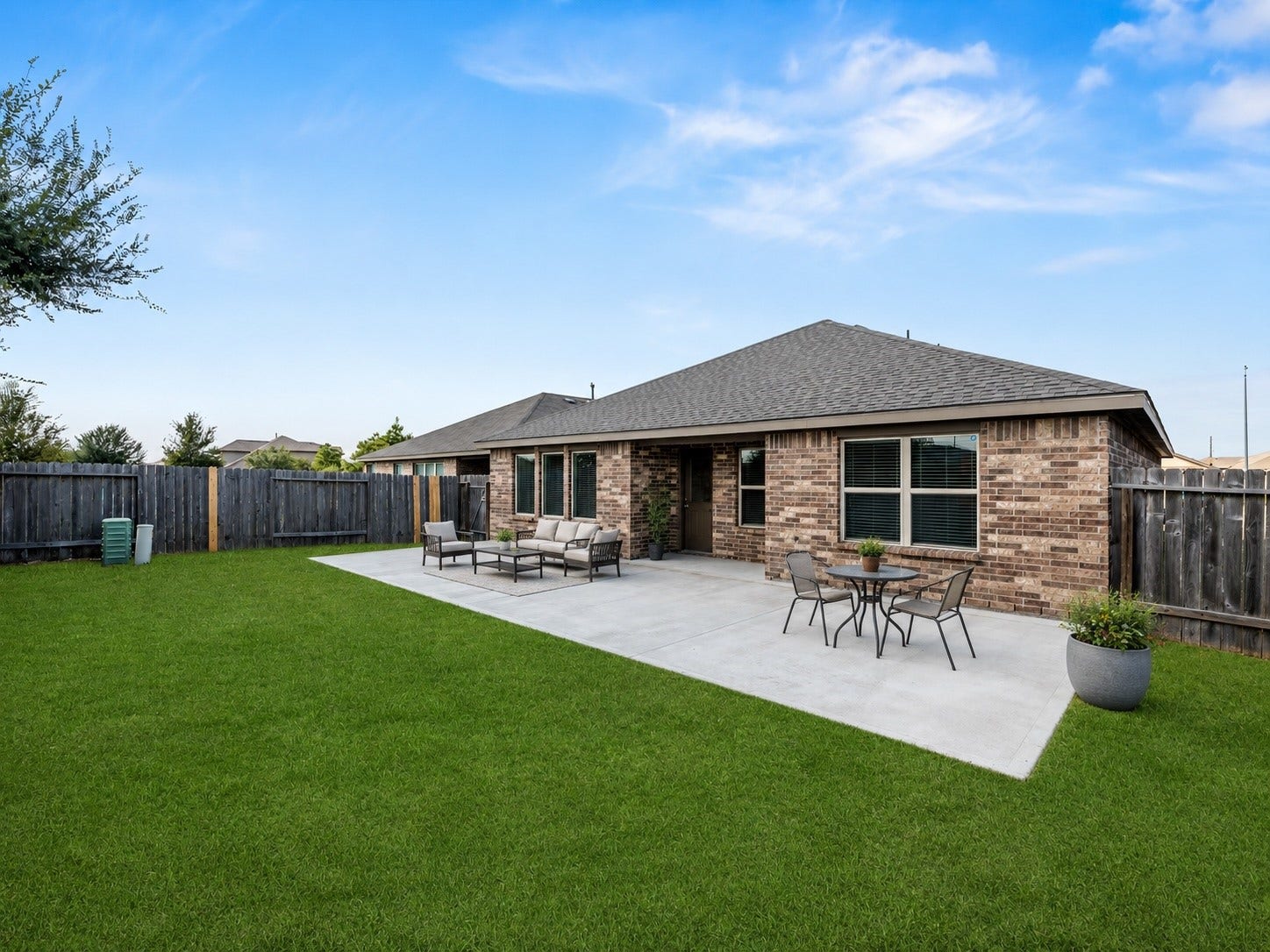 3519 Mcdonough Way, Katy, TX 77494 This home comes with a extended patio... set up the BBQ on one end and a firepit on the other! AND there's still room!! (VS)