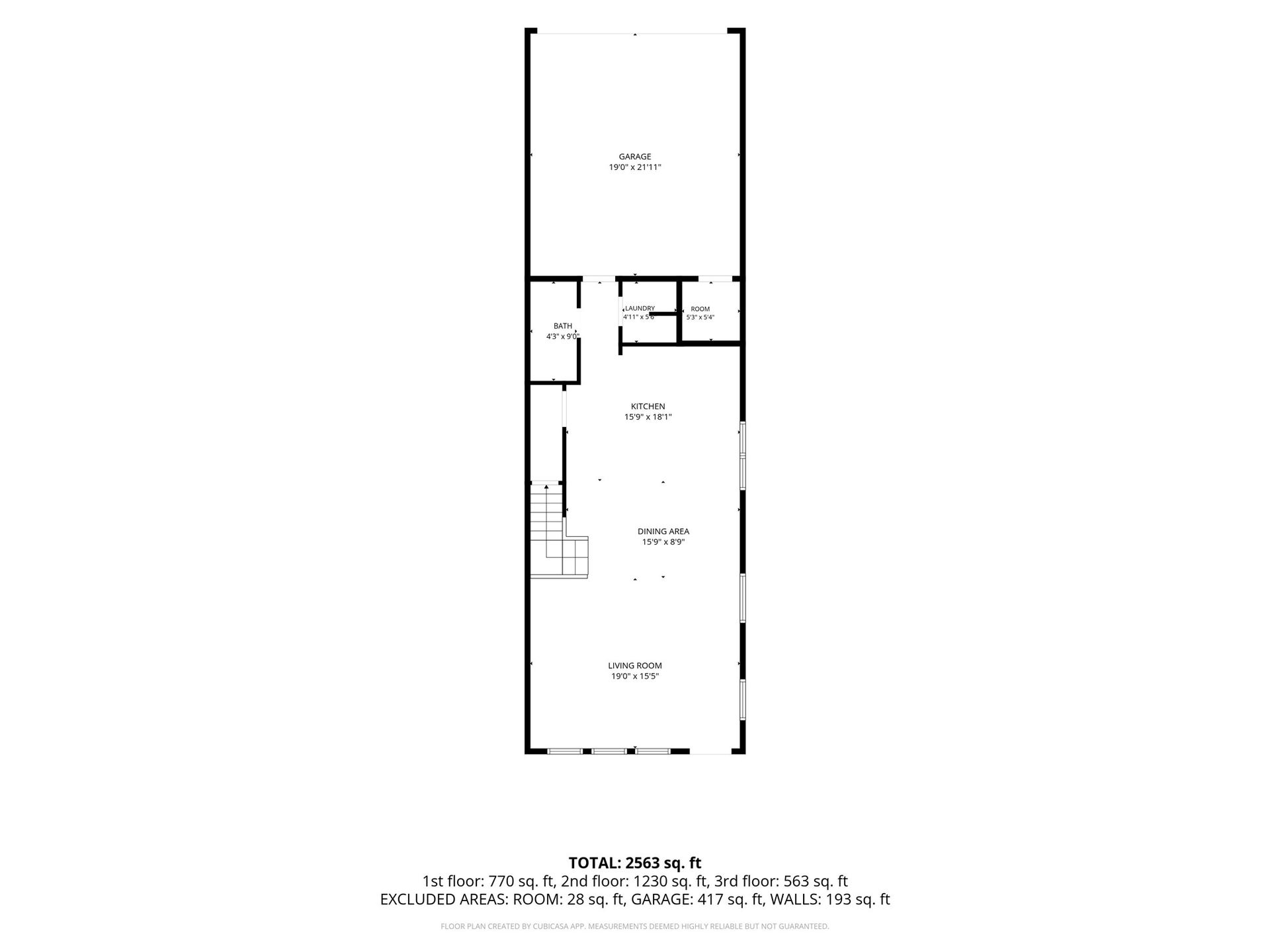 1423 Colorado Street, Houston, TX 77007 1423 Colorado St. first floor plan