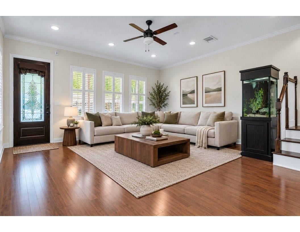1423 Colorado Street, Houston, TX 77007 Virtually stage living room