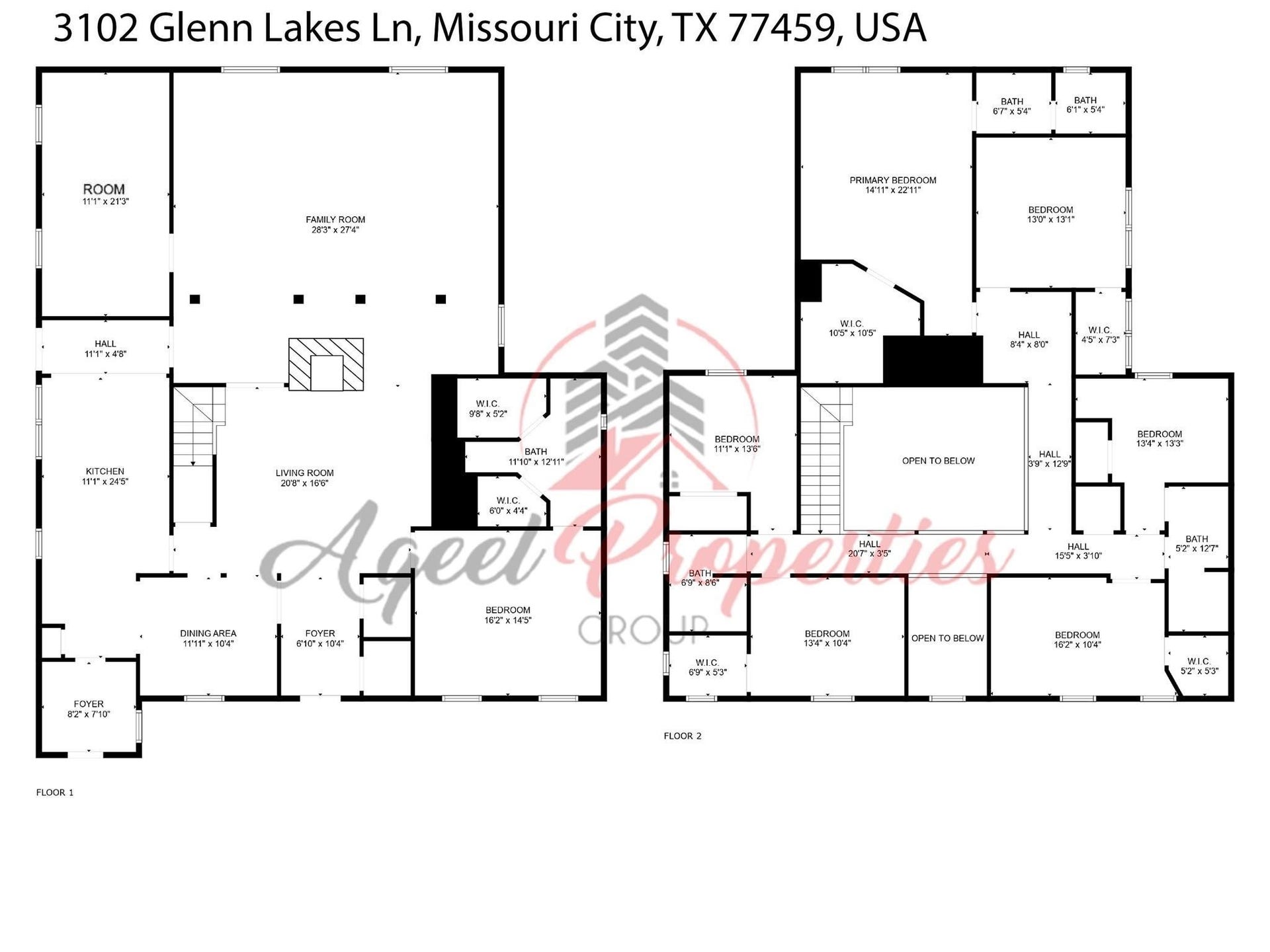 3102 Glenn Lakes Lane, Missouri City, TX 77459 Floor Plan