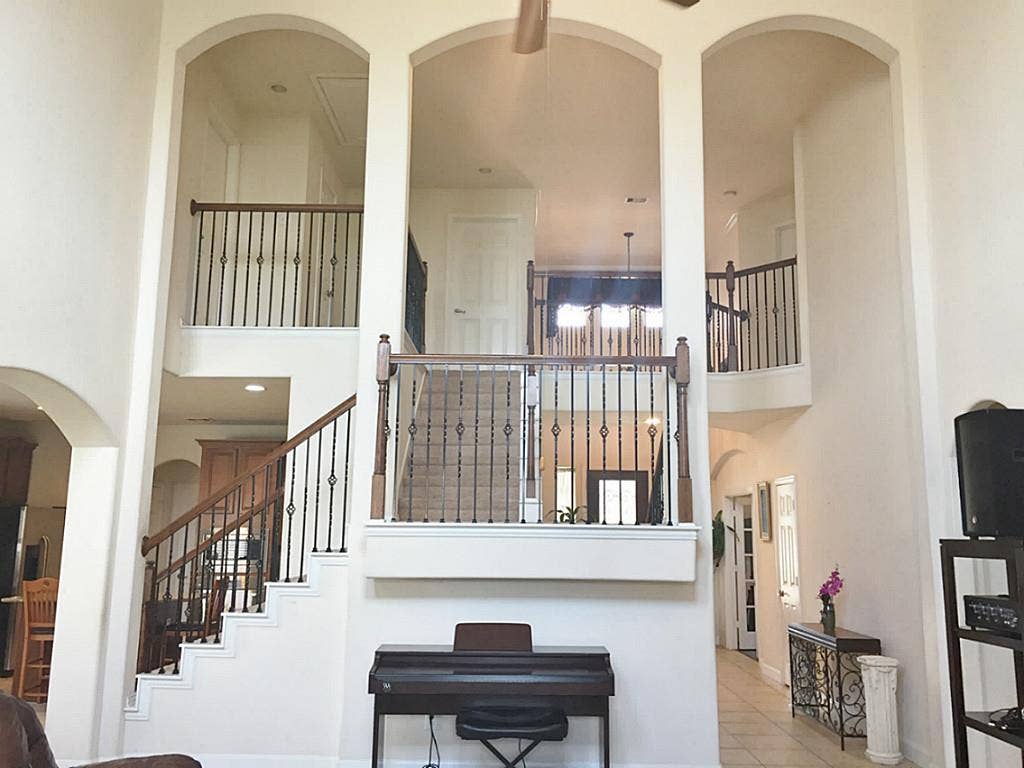20914 Bright Lake Bend Court, Richmond, TX 77407 High ceiling family room and 2 staircases