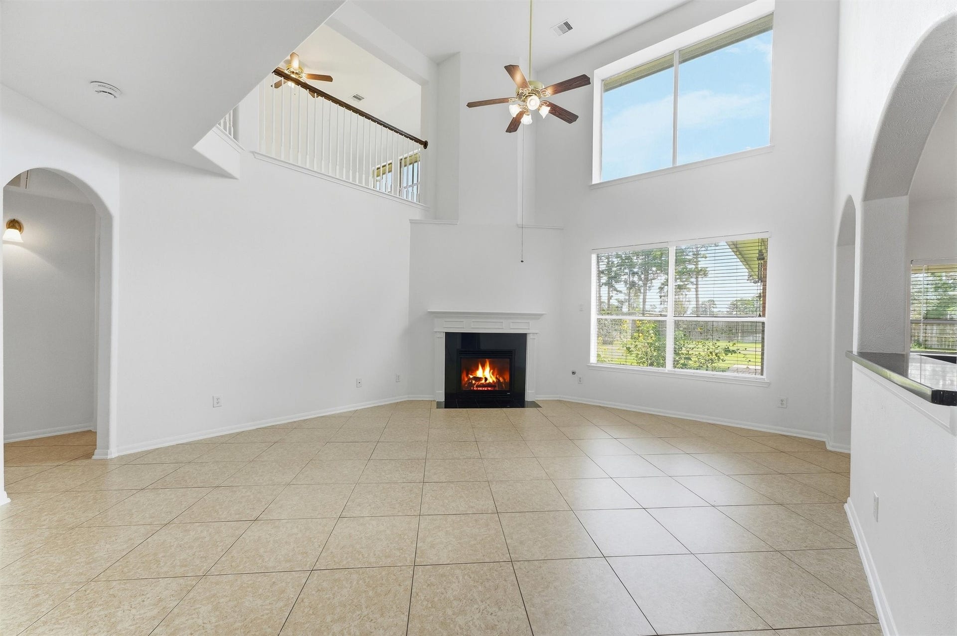 15107 Heron Meadow Lane, Cypress, TX 77429 Living room space #2 - with fire place
