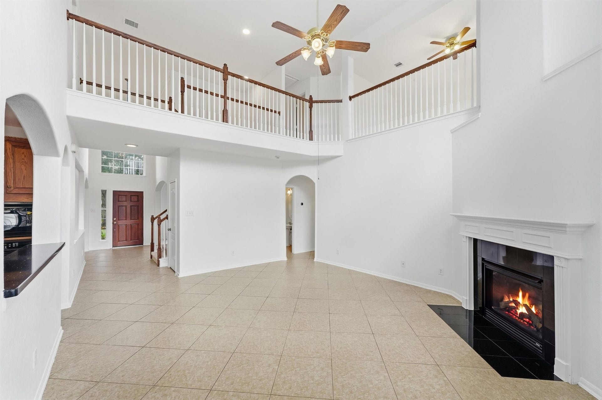 15107 Heron Meadow Lane, Cypress, TX 77429 Living room space #2 - with fire place