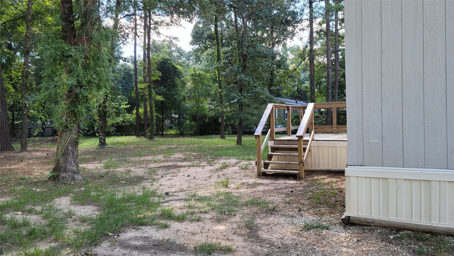 23807 Brushy Oaks Street, Hockley, TX 77447 Back yard and back deck