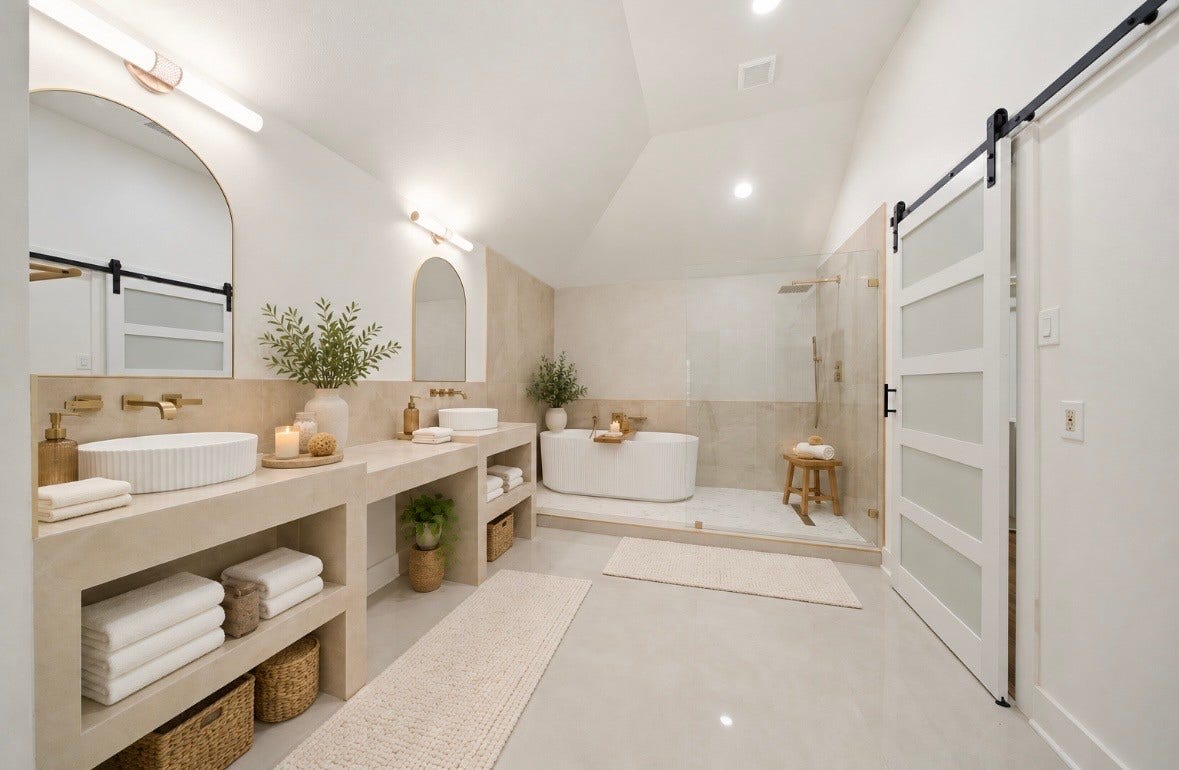 2304 Eagles Way, Pearland, TX 77581 Virtually staged primary bathroom