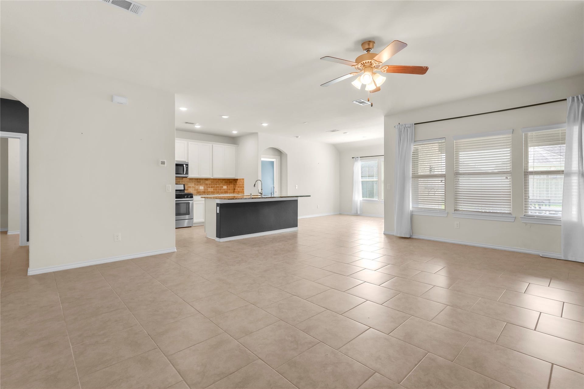 View of living area open concept