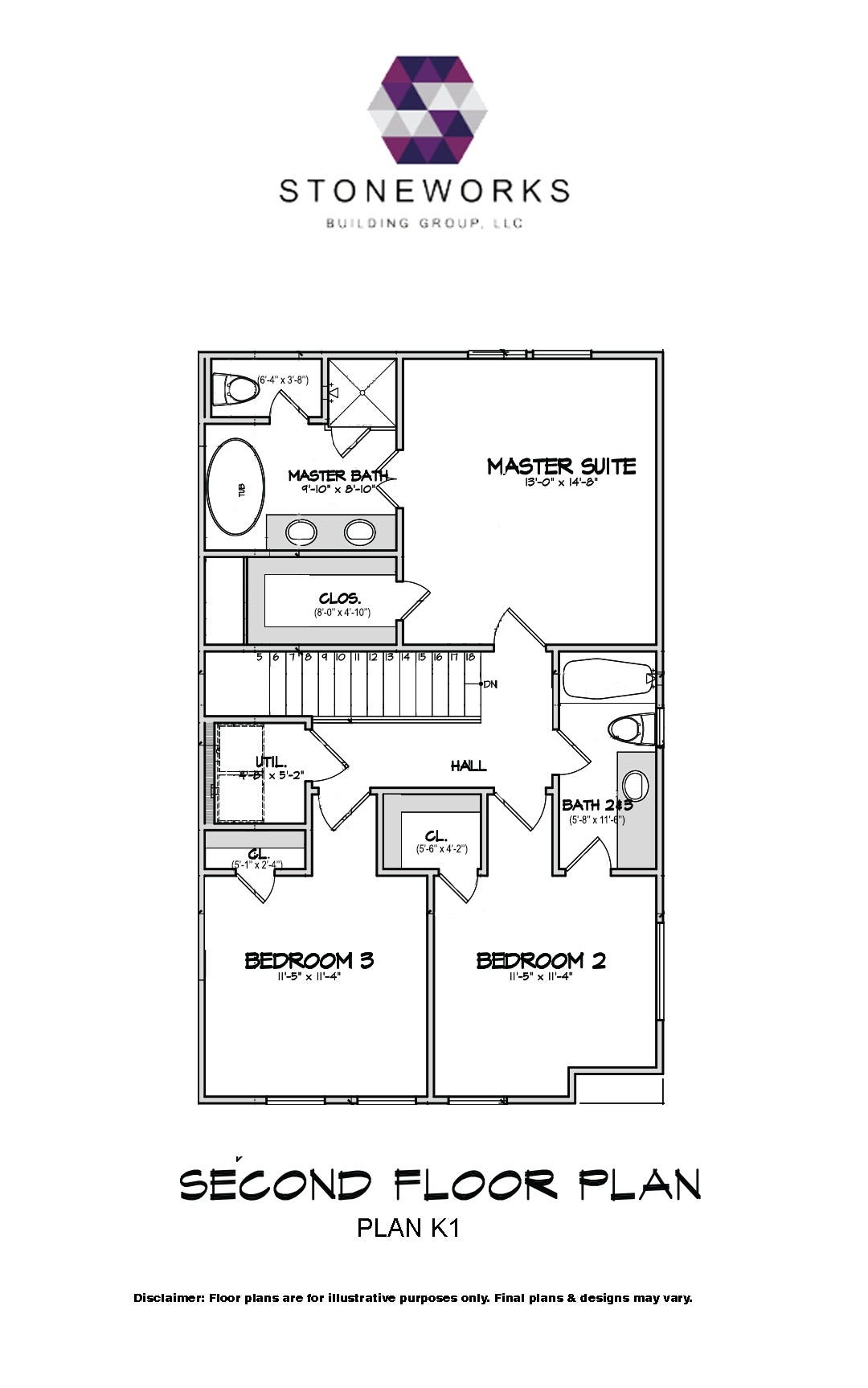 11326 Stonework Grove Lane, Houston, TX 77076 Second Level Plan