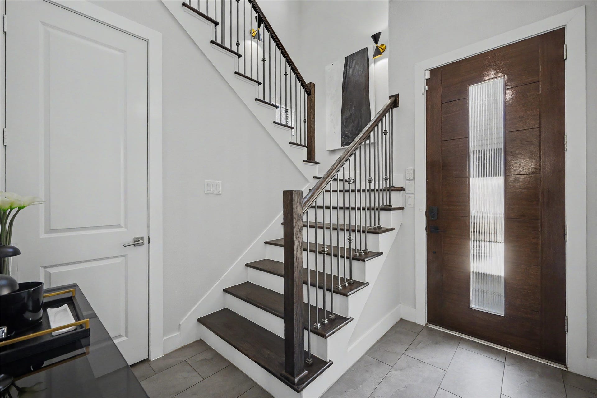 Reverse view of your open foyer. No carpet throughout this home including the stairs.