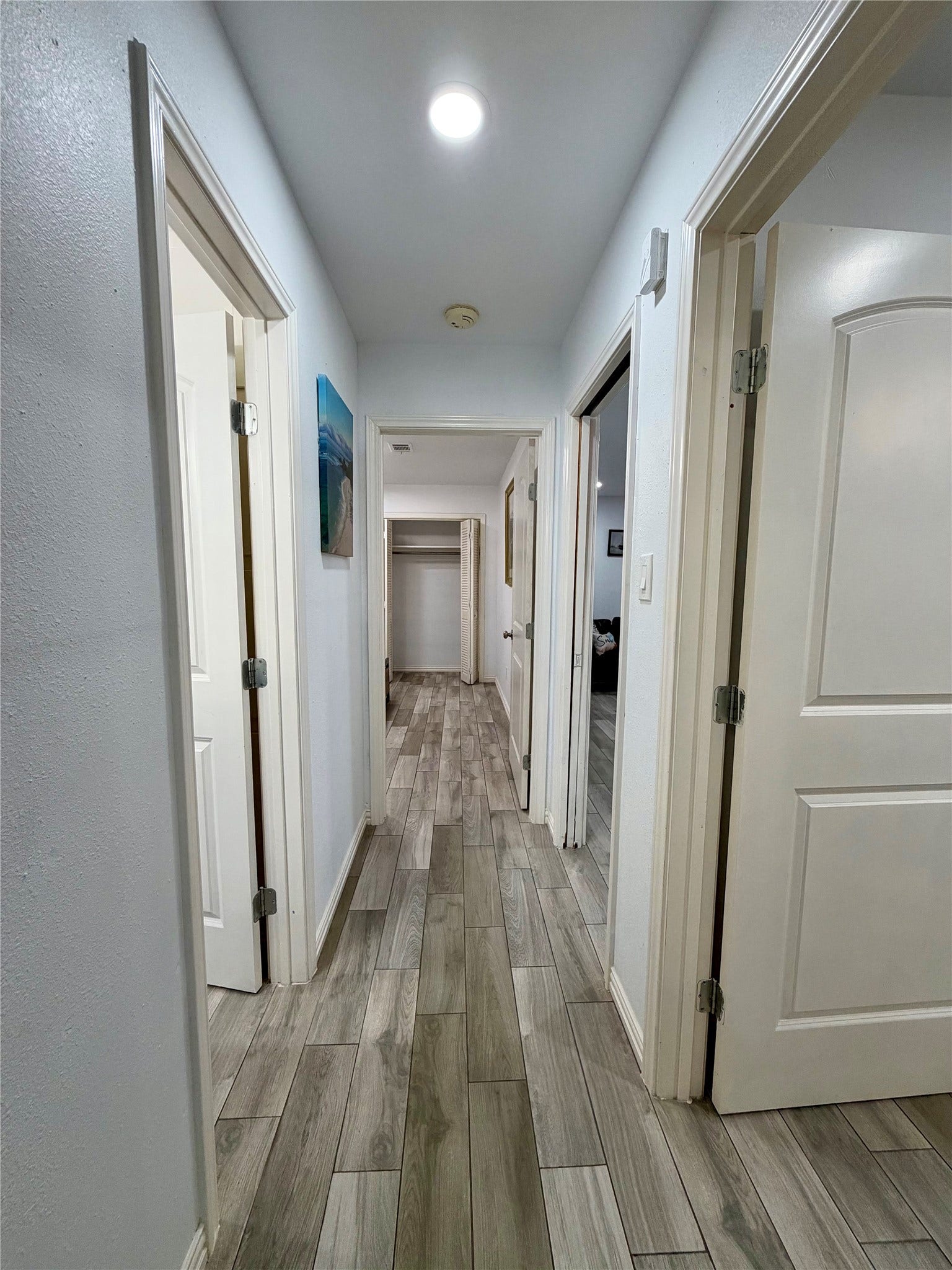 5420 Avenue O, Galveston, TX 77551 Hallway connecting the primary bedroom, 2 of the guest bedrooms and guest bathroom