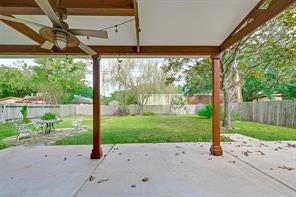 Large covered patio