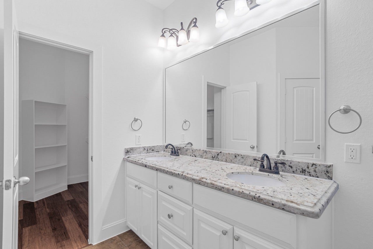 6724 Keats Street, #B, Houston, TX 77085 Double vanity in Primary bathroom.