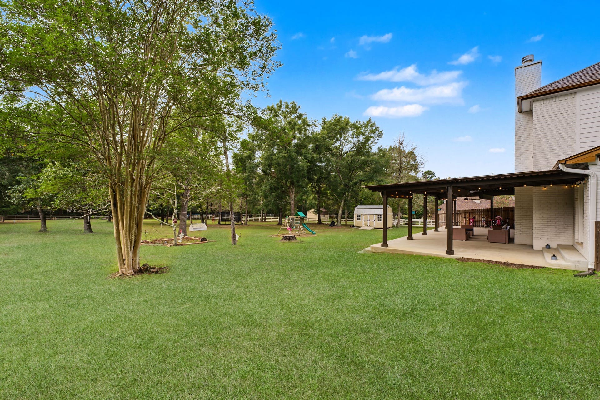 421 Trace Way Drive, Montgomery, TX 77316 View overlooking the back yard. Imagine the possibilities.
