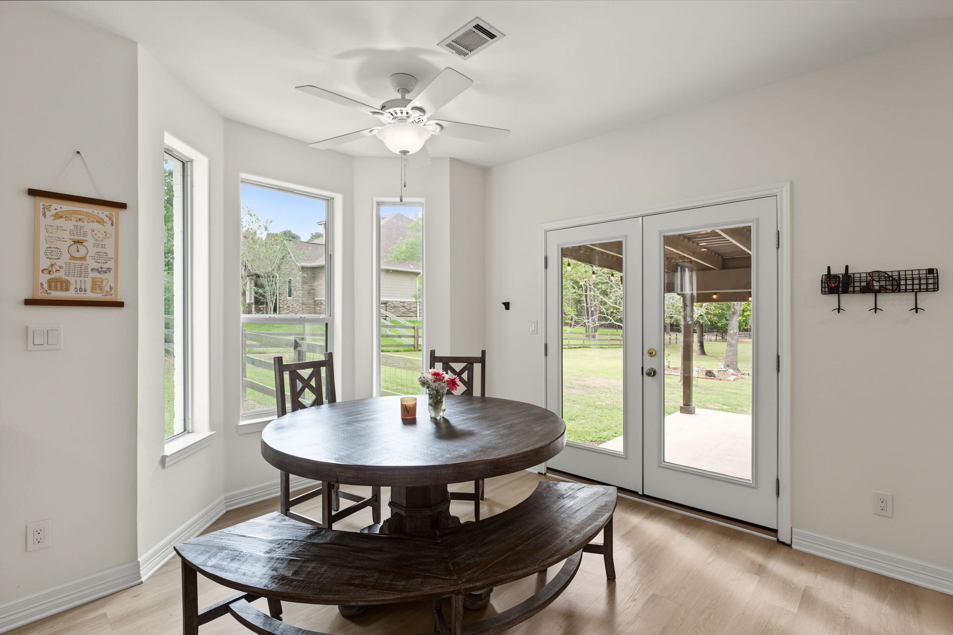 421 Trace Way Drive, Montgomery, TX 77316 Easy access to the extended back covered patio and backyard.