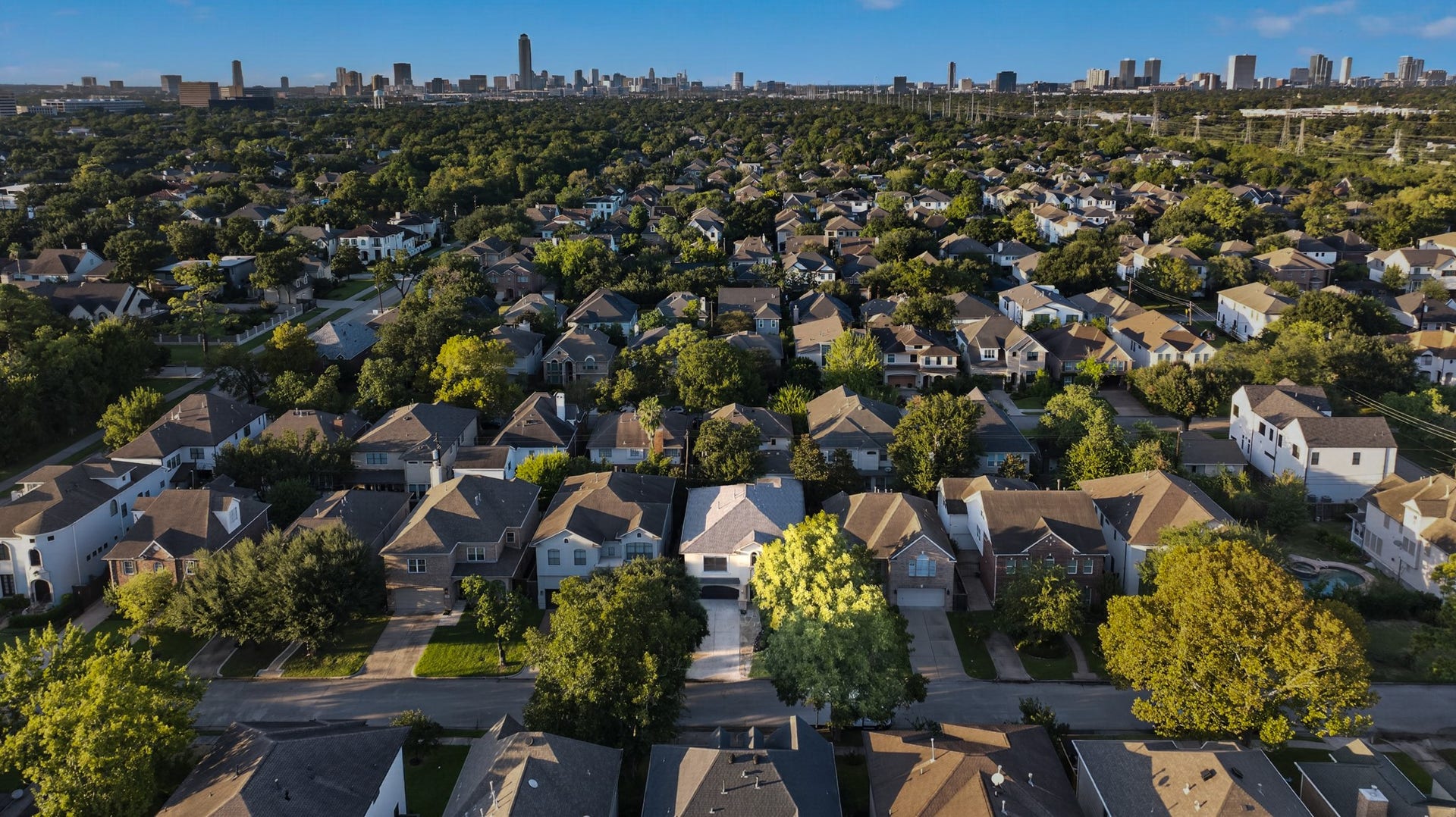 4420 Darsey Street, Bellaire, TX 77401 A aerial view captures the home's proximity and setting within the surrounding neighborhood.