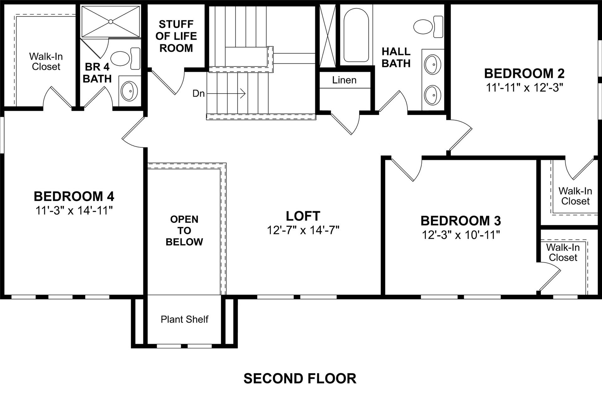 1053 Apple Ridge Road, Magnolia, TX 77363 The Malmo floor plan by K. Hovnanian Homes. 2nd Floor shown. *Prices, plans, dimensions, features, specifications, materials, and availability of homes or communities are subject to change without notice or obligation.