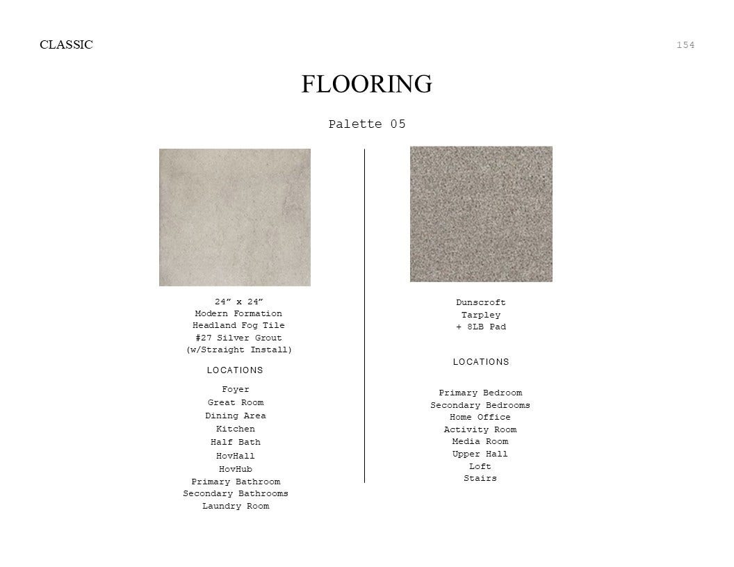 1053 Apple Ridge Road, Magnolia, TX 77363 Classic Look Palette 3: Flooring Selection Sheet (*Artist rendering used for illustration purposes only.)