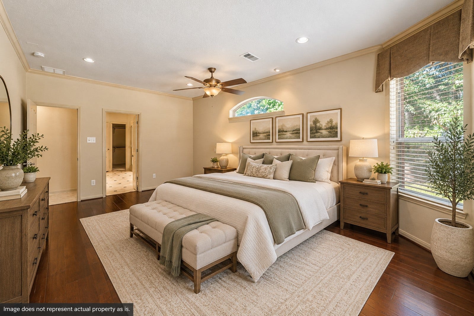 12210 Hallowed Oaks, Magnolia, TX 77354 Primary Suite has been virtually staged.