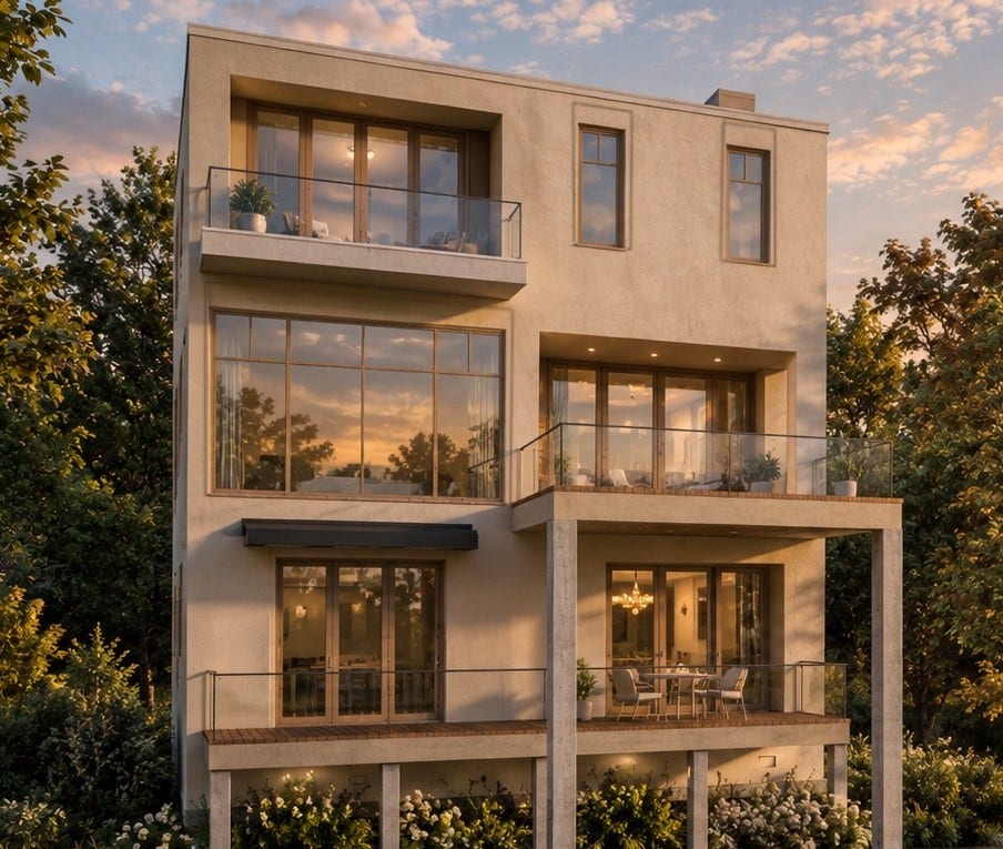 338 Indian Bayou, Houston, TX 77057 Rear exterior rendering. *Plans and selection subject to change during construction*