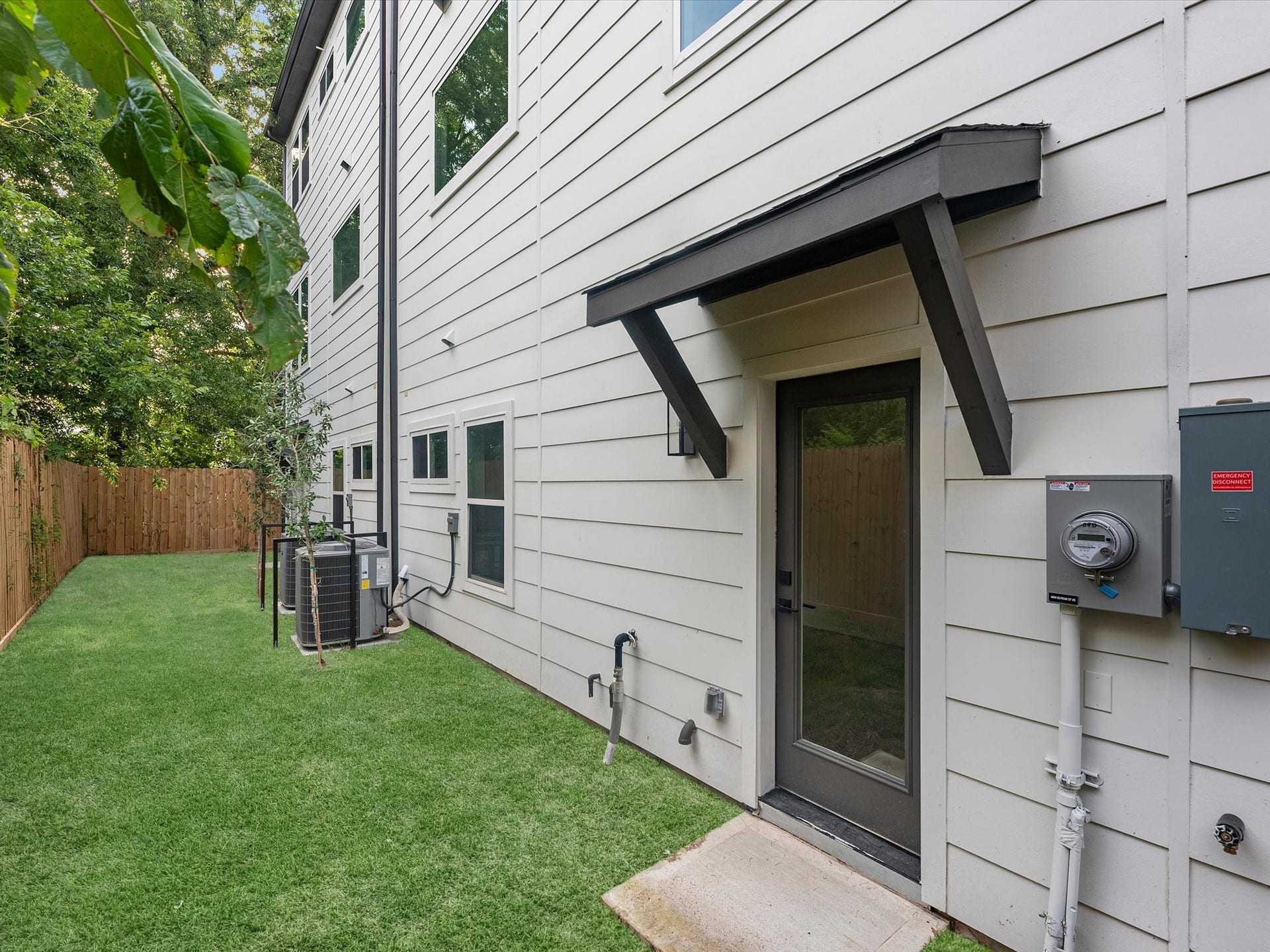 Private outdoor space offering a great extension of the living area. The HOA allows fencing between units, making it easy to add a fence and create additional privacy while enjoying your own outdoor retreat.