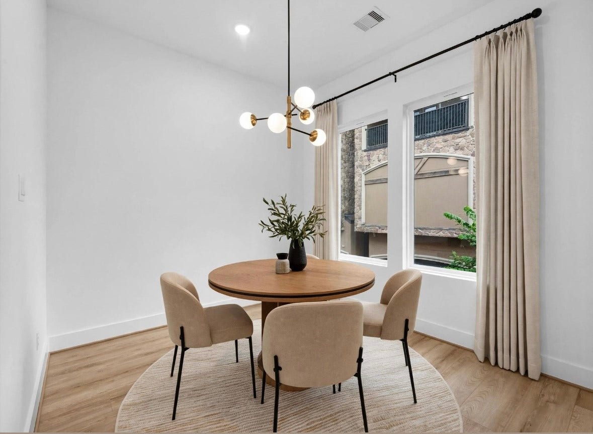 Dedicated dining area offering the perfect space for family meals and entertaining. The open layout keeps the dining space connected to the kitchen and living areas, creating an inviting flow throughout the home.