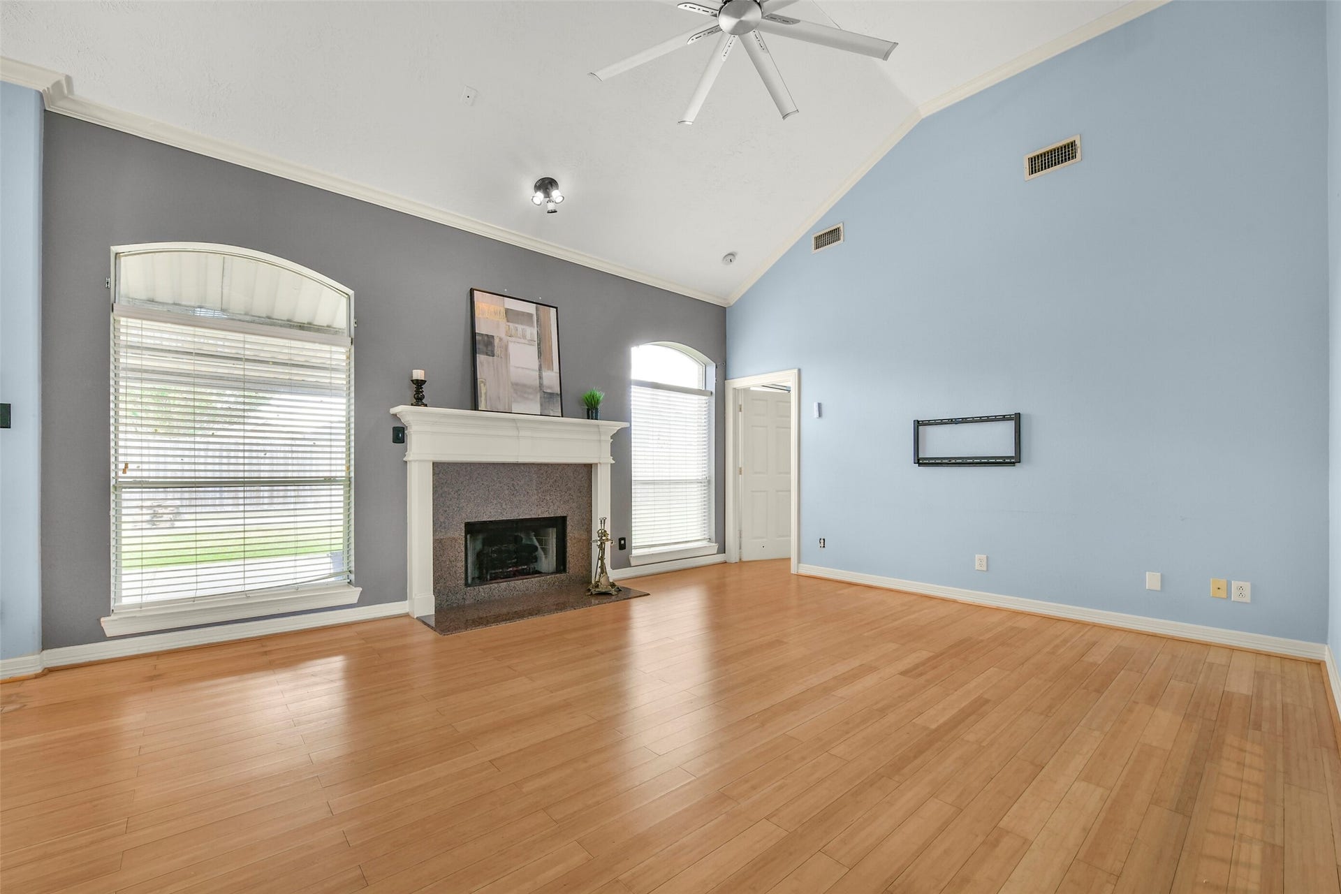 11003 Pinewood Court, La Porte, TX 77571 Beautiful hard wood floors in living room and primary bedroom