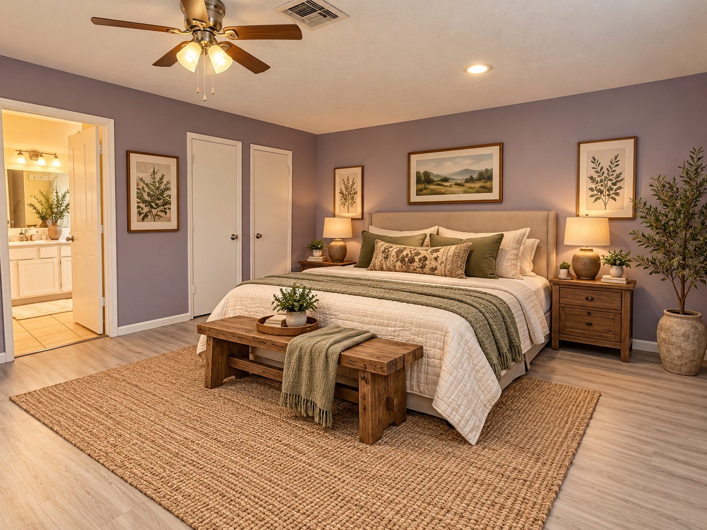 6122 Gallant Forest Drive, Houston, TX 77088 Virtually staged primary bedroom
