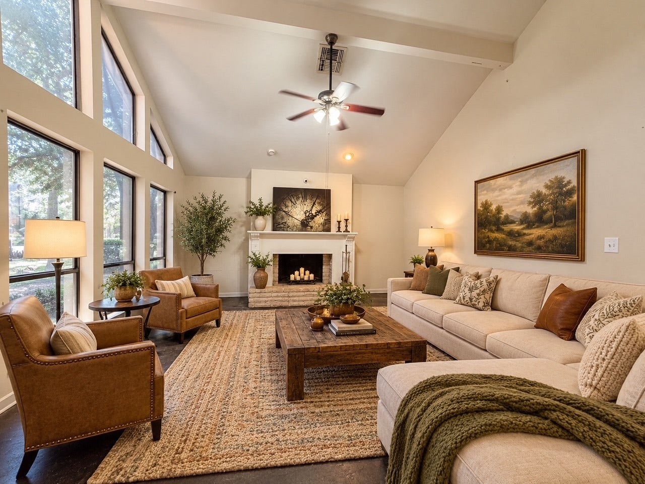 6122 Gallant Forest Drive, Houston, TX 77088 Virtually staged living room