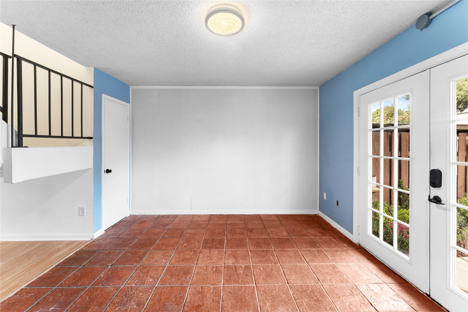 Family room leads to private courtyard
