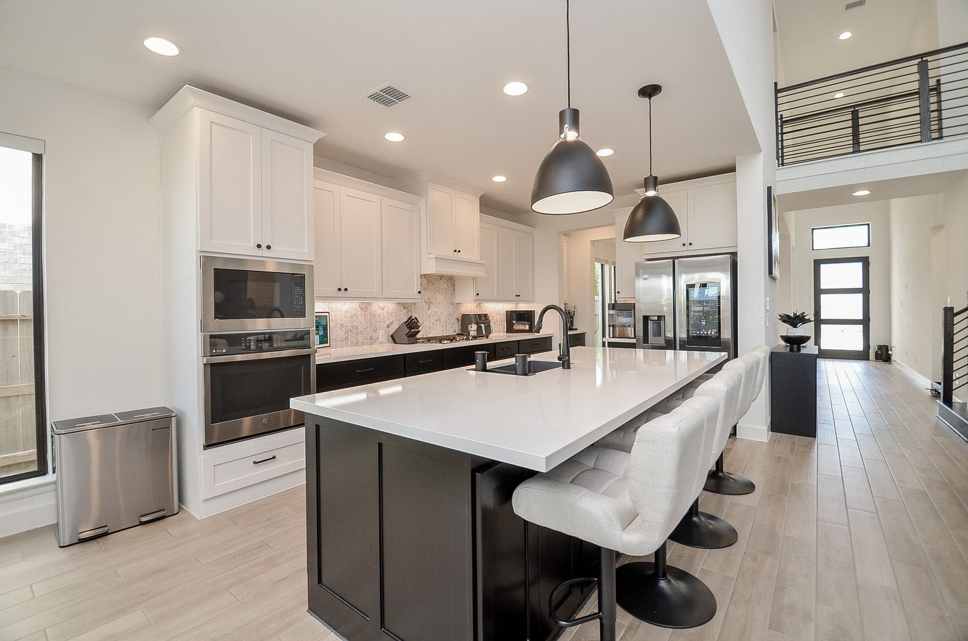 A chef's dream! Spacious island, built-in appliances, and abundant counter space.
