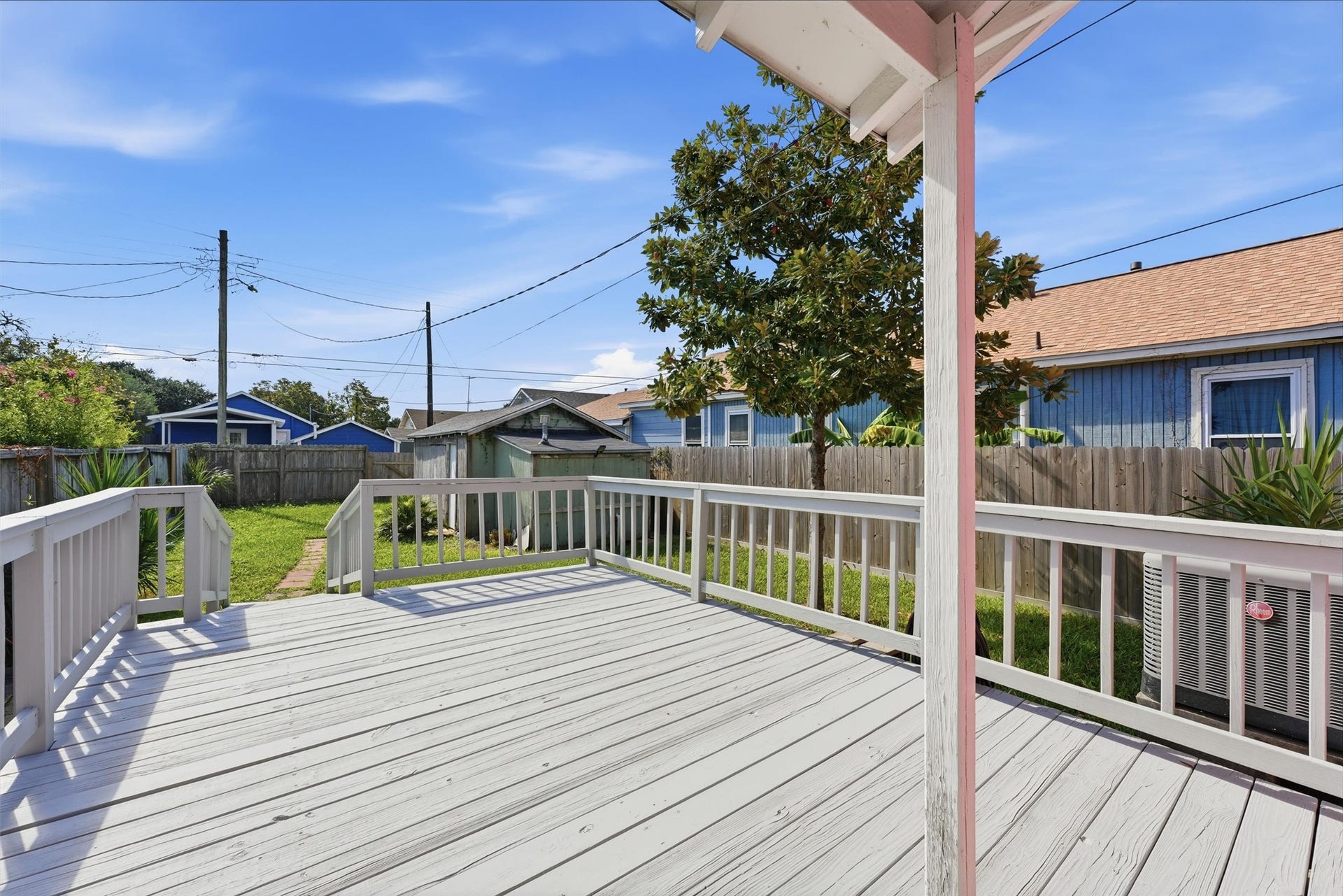 4823 Bernardo De Galvez, Galveston, TX 77551 View of back deck not staged.