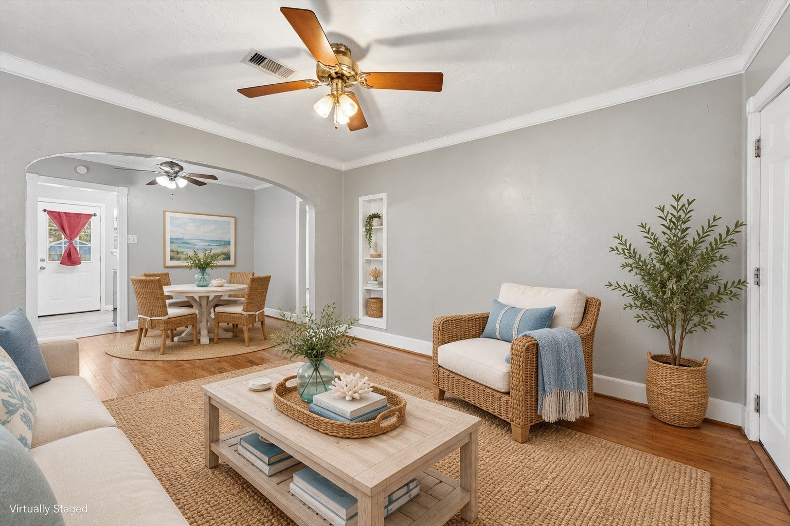 4823 Bernardo De Galvez, Galveston, TX 77551 Virtually staged.