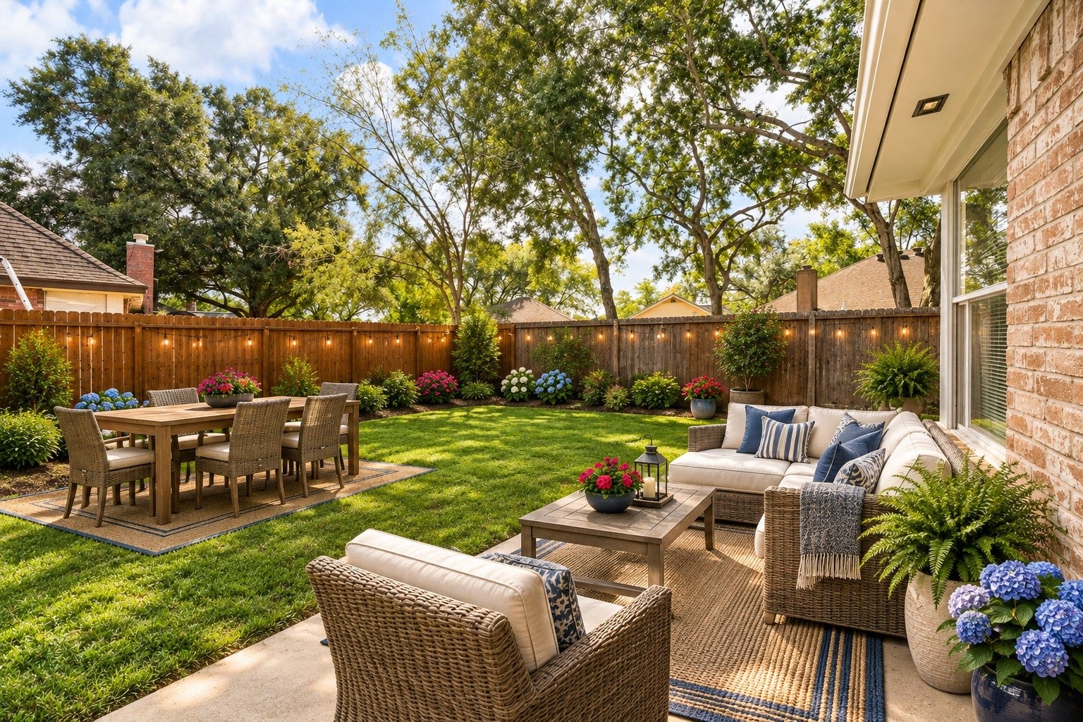 15503 Ensenada Drive, Houston, TX 77083 Virtually staged backyard