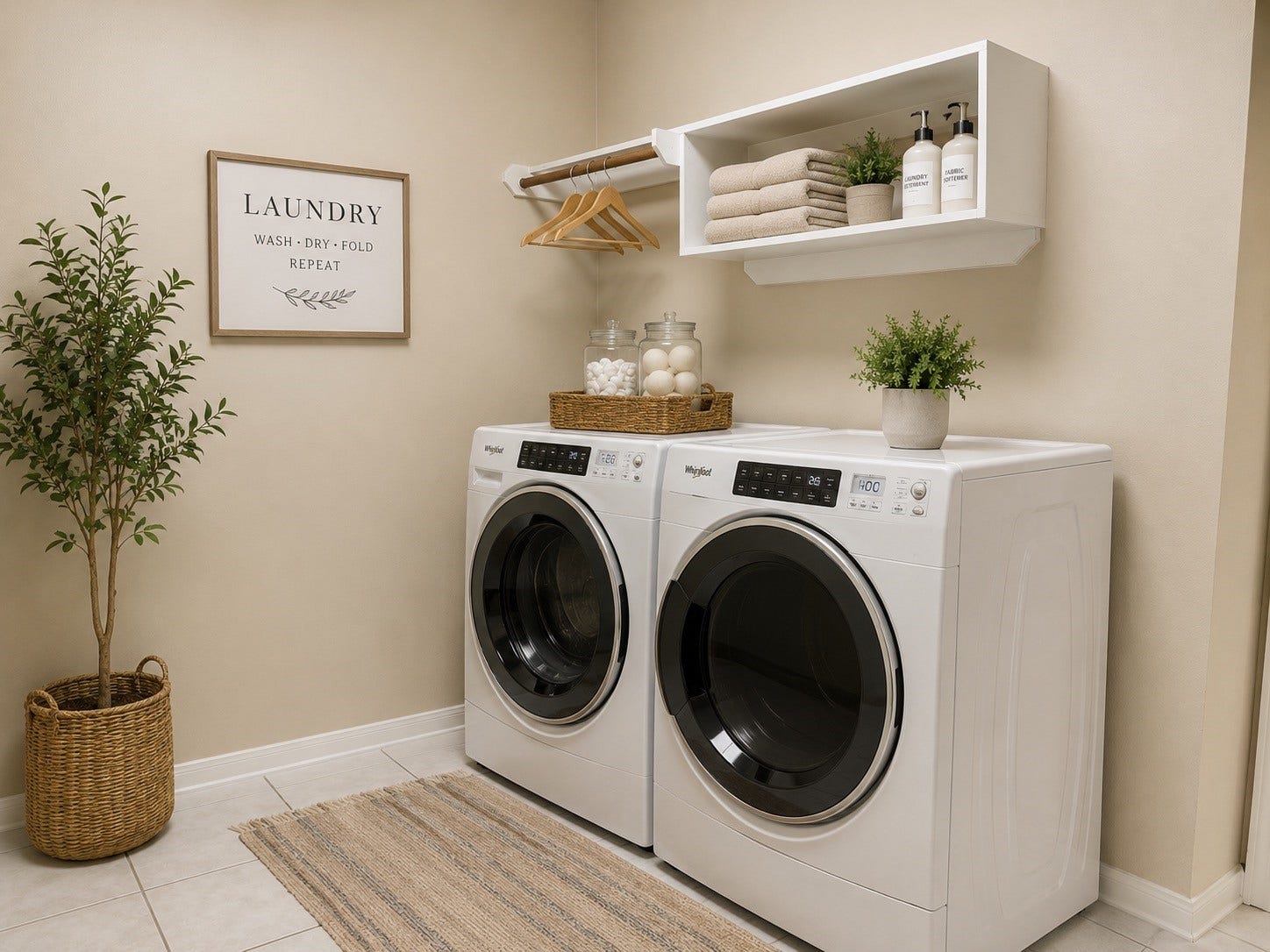 90 Country Gate, Conroe, TX 77384 visually staged laundry room