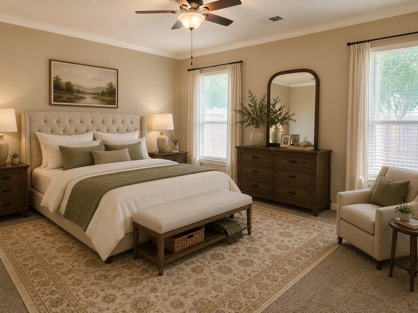 90 Country Gate, Conroe, TX 77384 virtually staged master bedroom