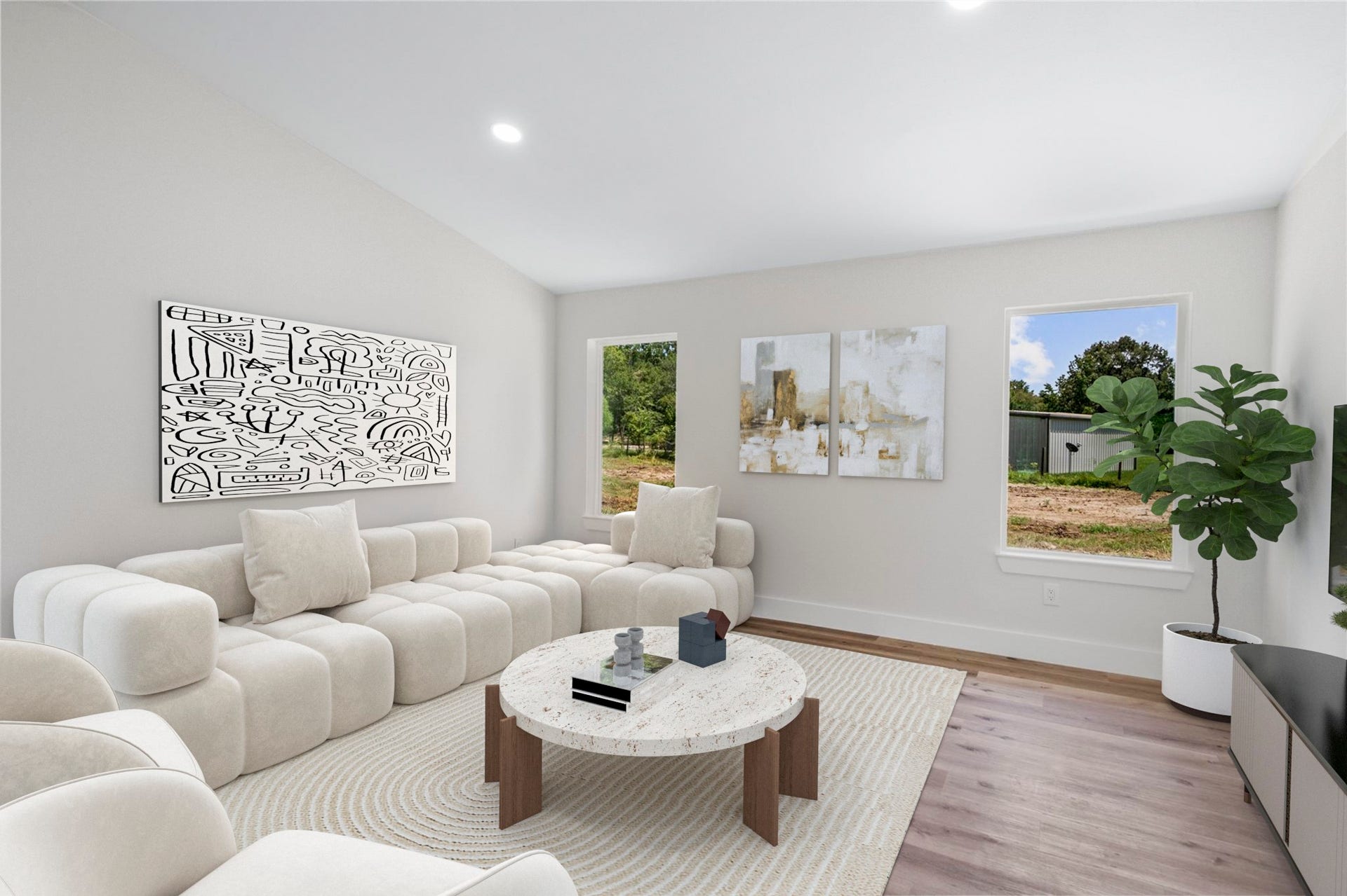 12019 Beth Lane, Magnolia, TX 77354 Living area virtually staged.