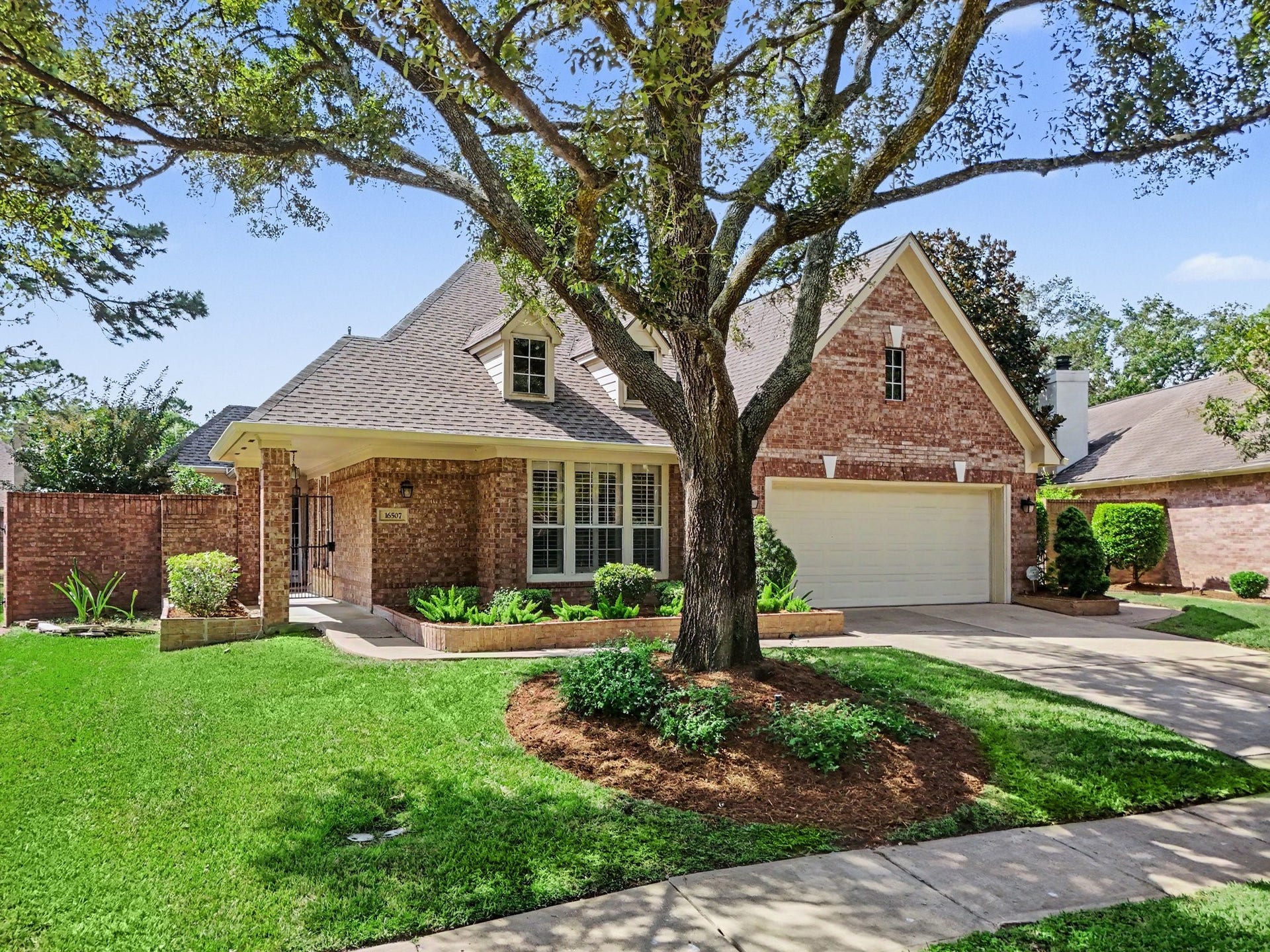 16507 Heather Meadow Court, Pasadena, TX 77059 Another charming view of the front exterior, sure to bring a smile to your face and make you feel right at home.