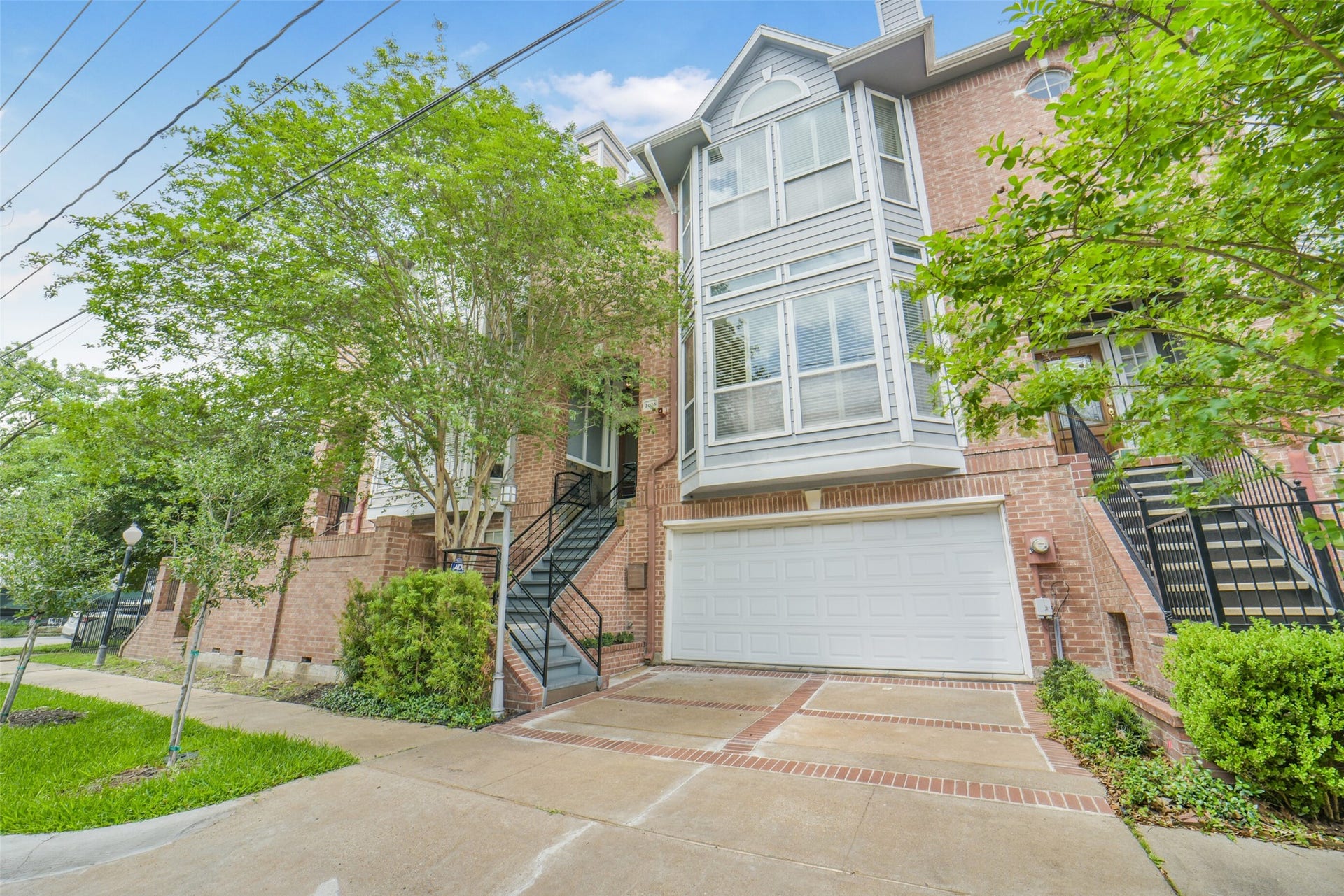 Classic red brick townhome