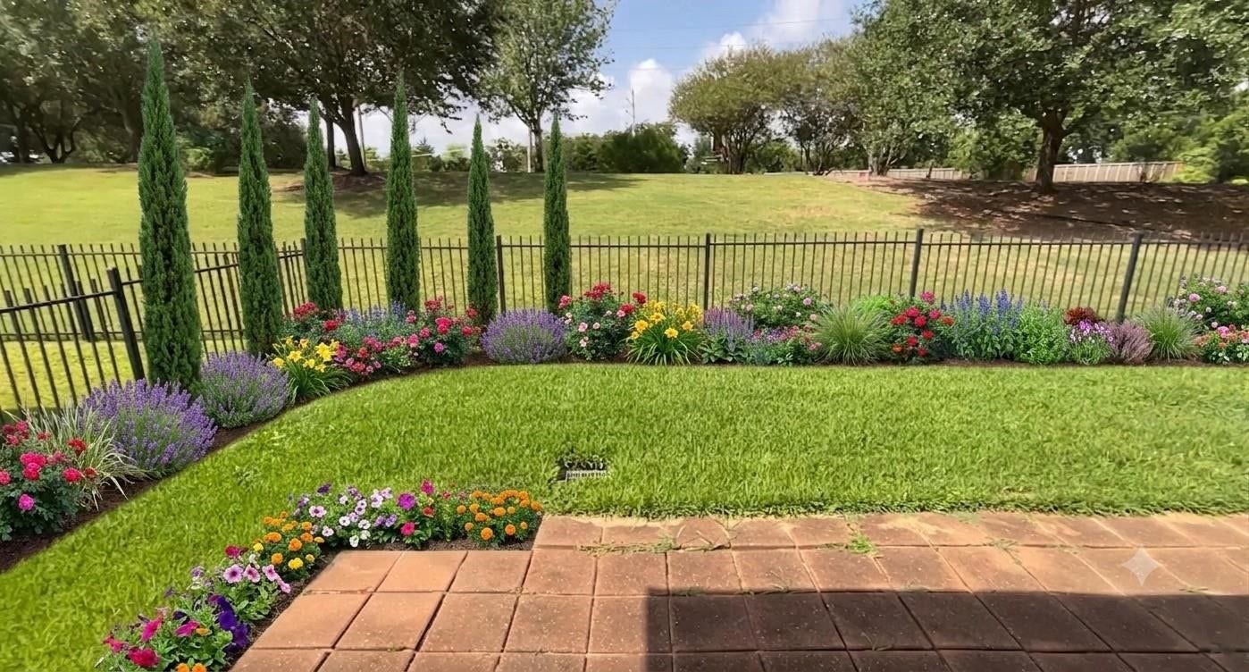 1215 Majestic Oak, Richmond, TX 77469 Backyard with virtual landscaping