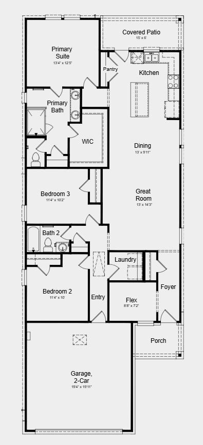 18030 Pommel Wind Drive, Hockley, TX 77447 Floor Plan