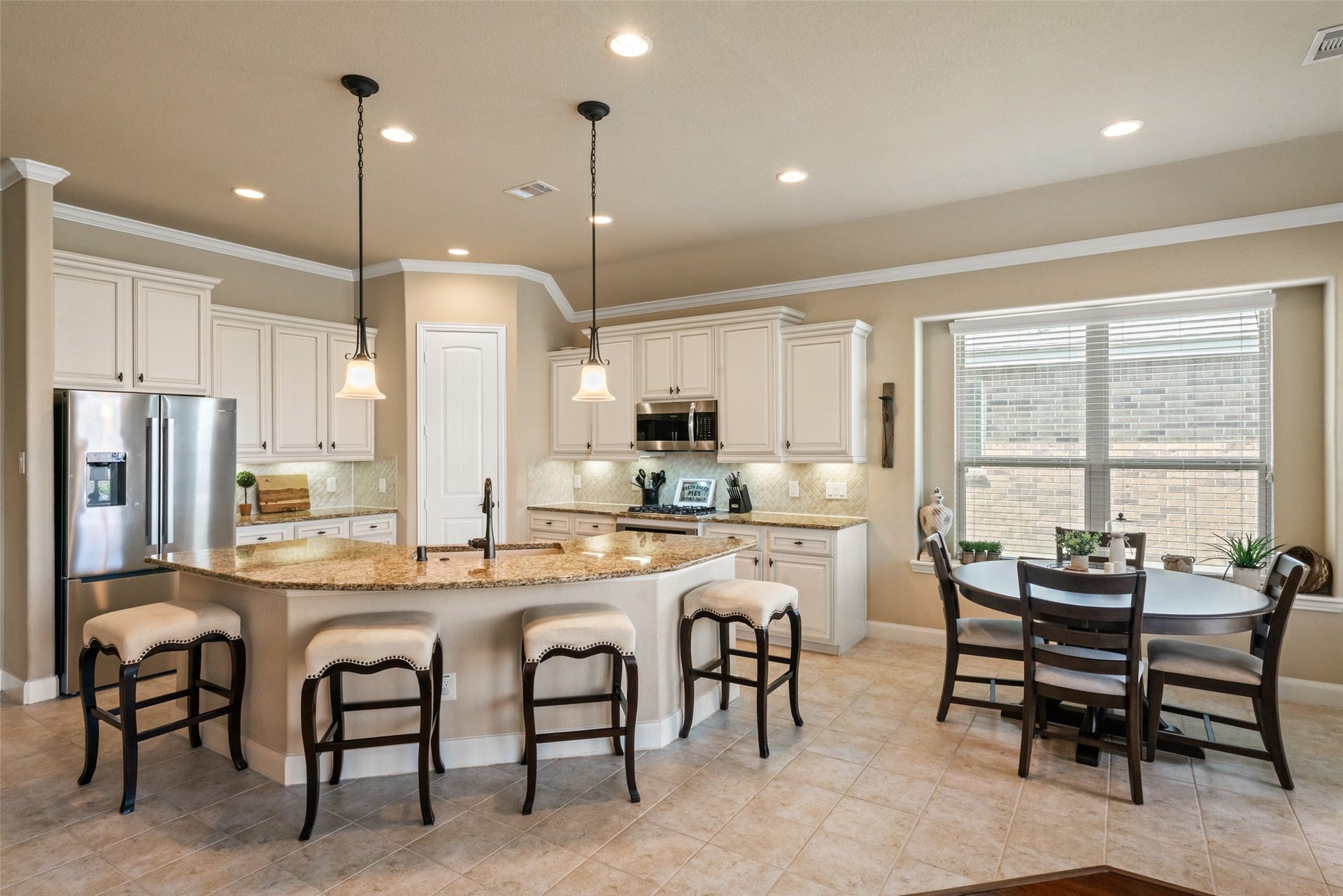 Large kitchen with island for entertaining