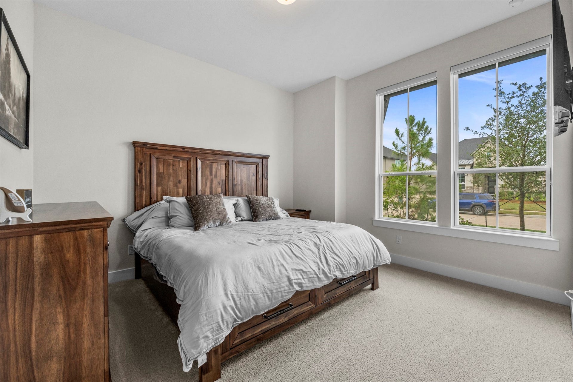 28033 Pebble Park Drive, Spring, TX 77386 Guest suite and bedroom #2 down. This one has its own full bath inside the bedroom. Perfect for guests, mother in-law, nanny, and next gen living.
