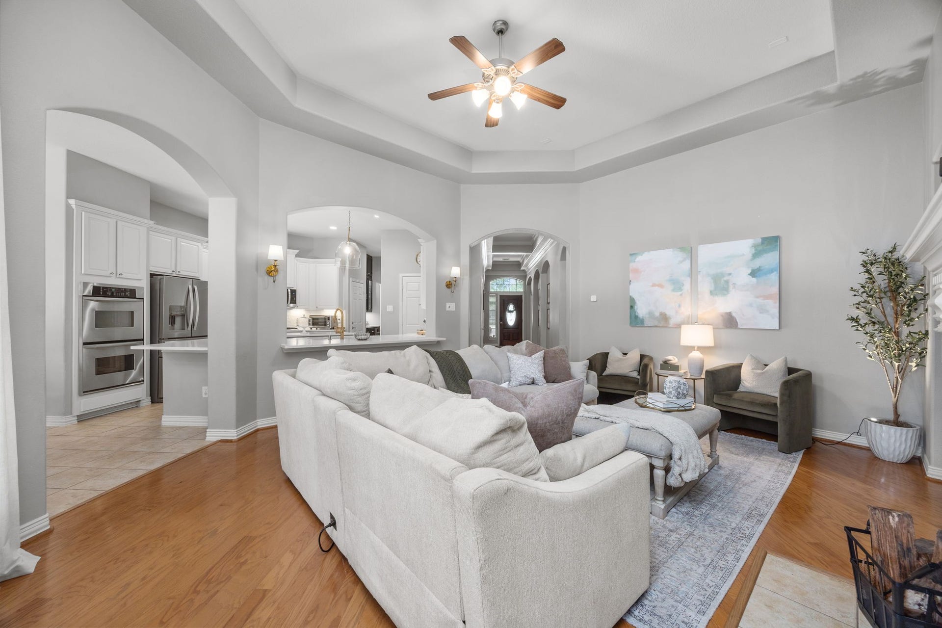 26823 Sandy Arbor Lane, Katy, TX 77494 Another view highlights the generous proportions of the family room showcasing the easy flow of this well-designed one-story floor plan.