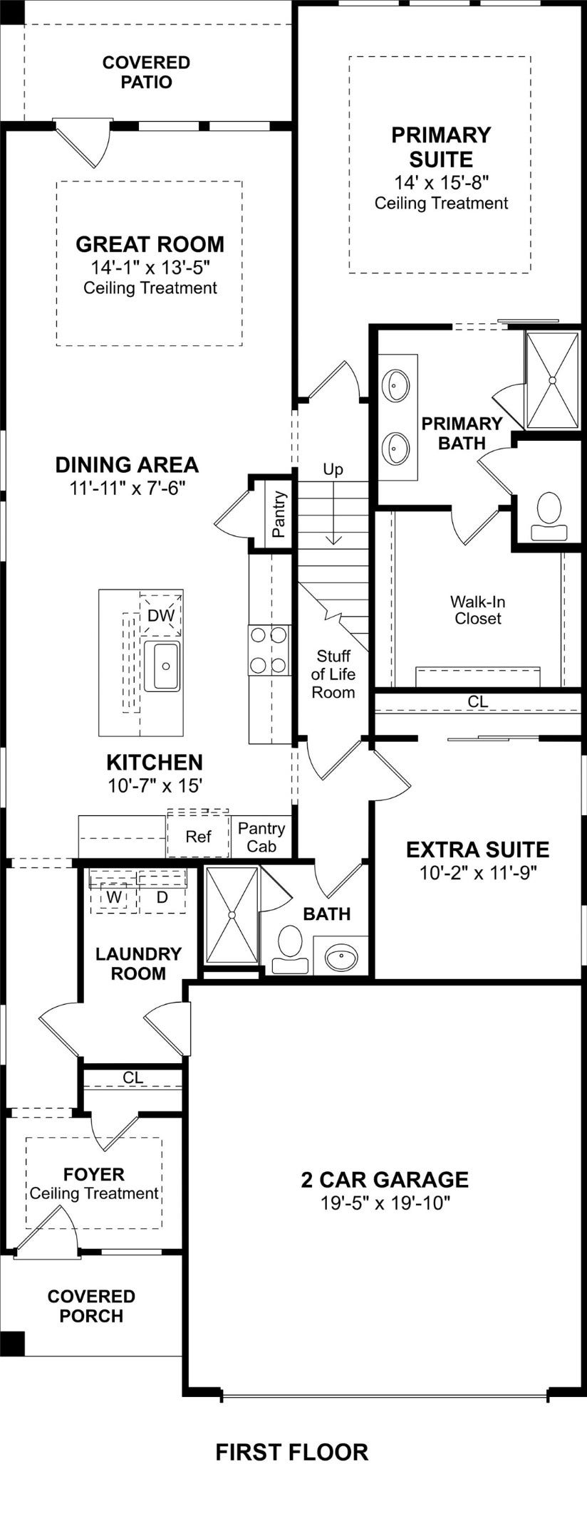 The Silver Maple II floor plan by K. Hovnanian Homes. 1st Floor shown. *Prices, plans, dimensions, features, specifications, materials, and availability of homes or communities are subject to change without notice or obligation.