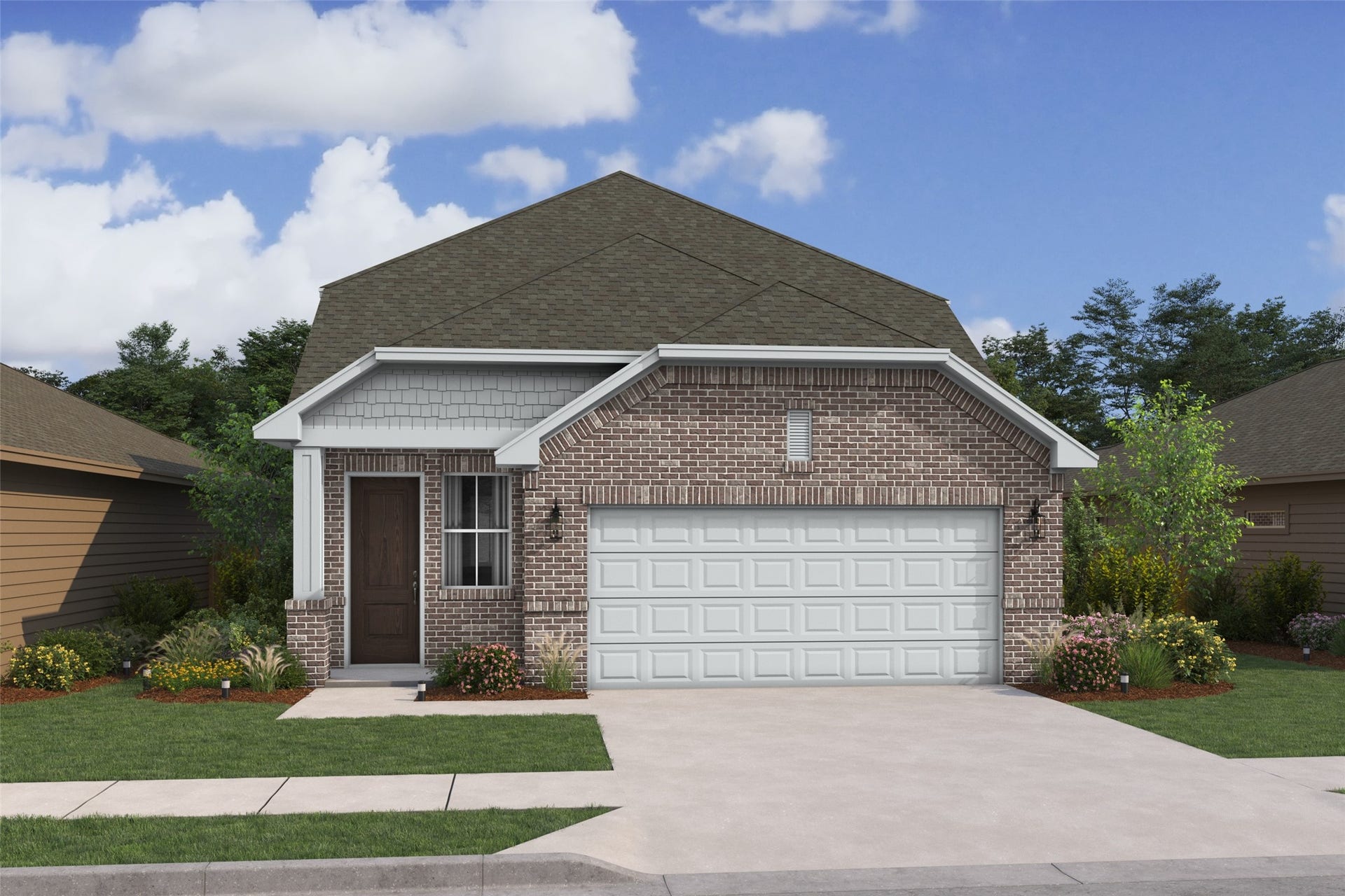 Lovely Silver Maple II home design by K. Hovnanian Homes with elevation PN in beautiful Oakberry Trails. (*Artist rendering used for illustration purposes only.)