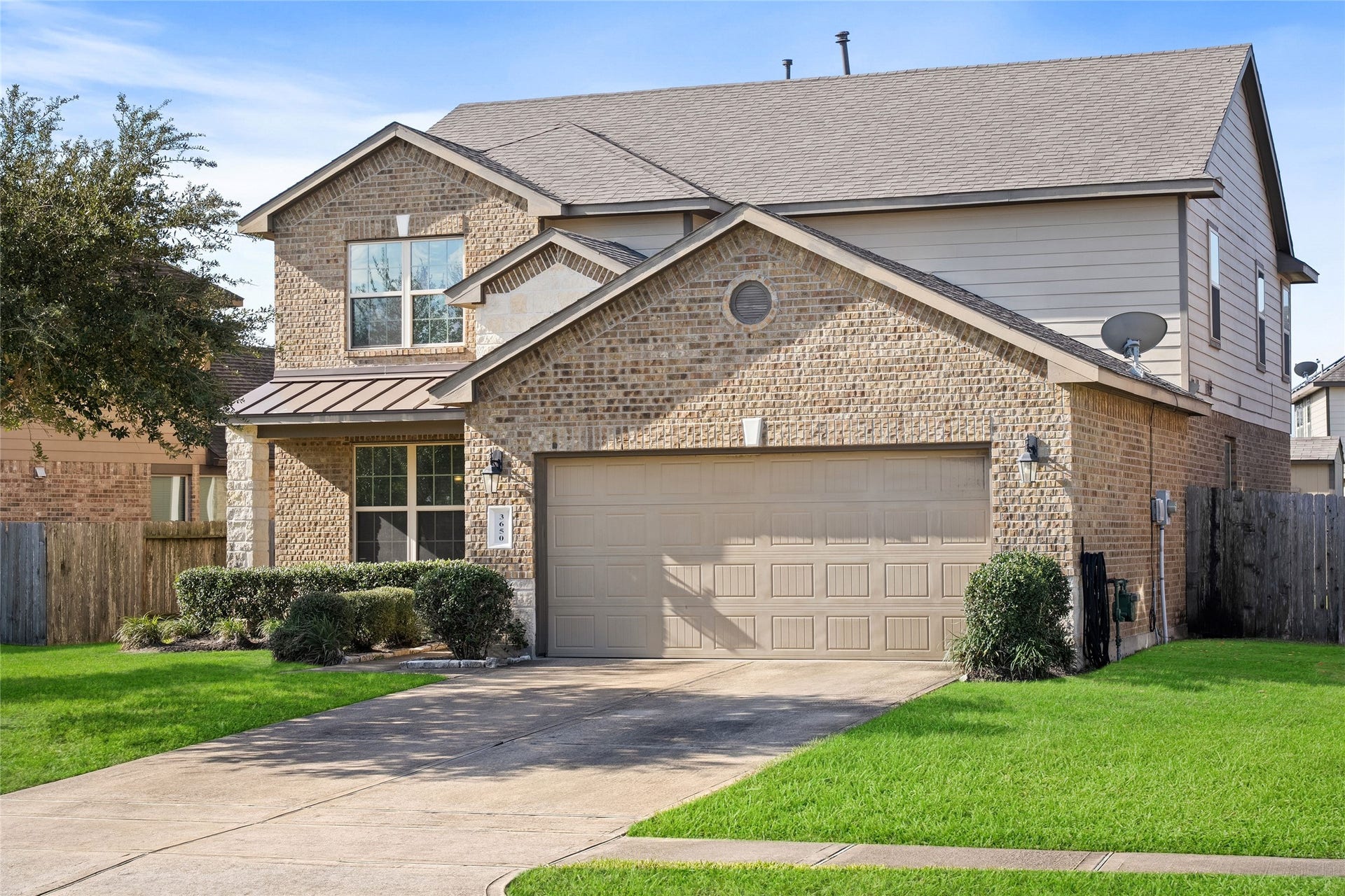 3650 Daintree Park Drive, Katy, TX 77494 Charming two-story brick home with a spacious two-car garage and well-maintained landscaping, offering great curb appeal in a quiet neighborhood.
