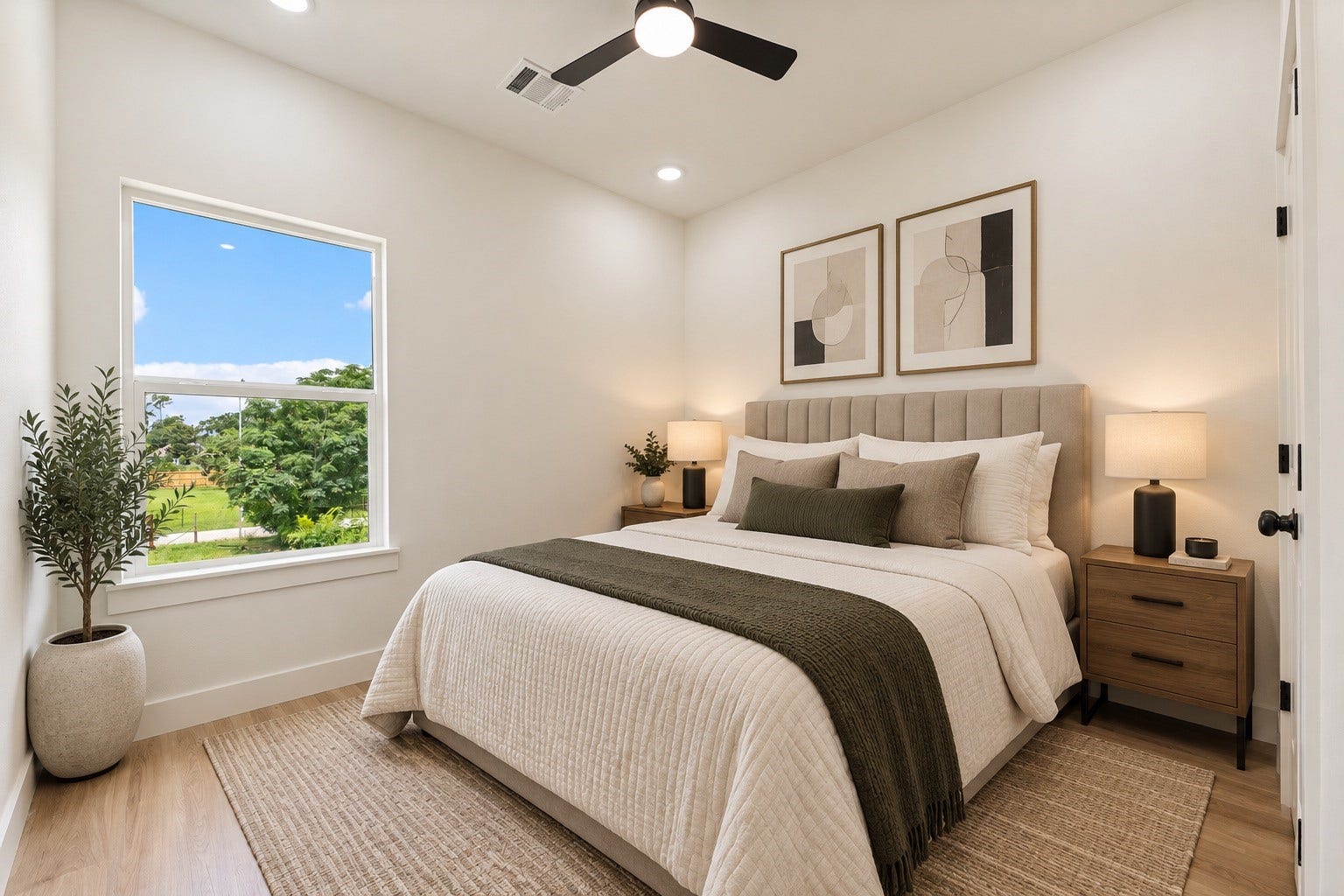 9119 Henrietta Street, #A/B, Houston, TX 77088 Virtually Staged:Another versatile bedroom provides a peaceful setting with beautiful outdoor views and
abundant natural light.