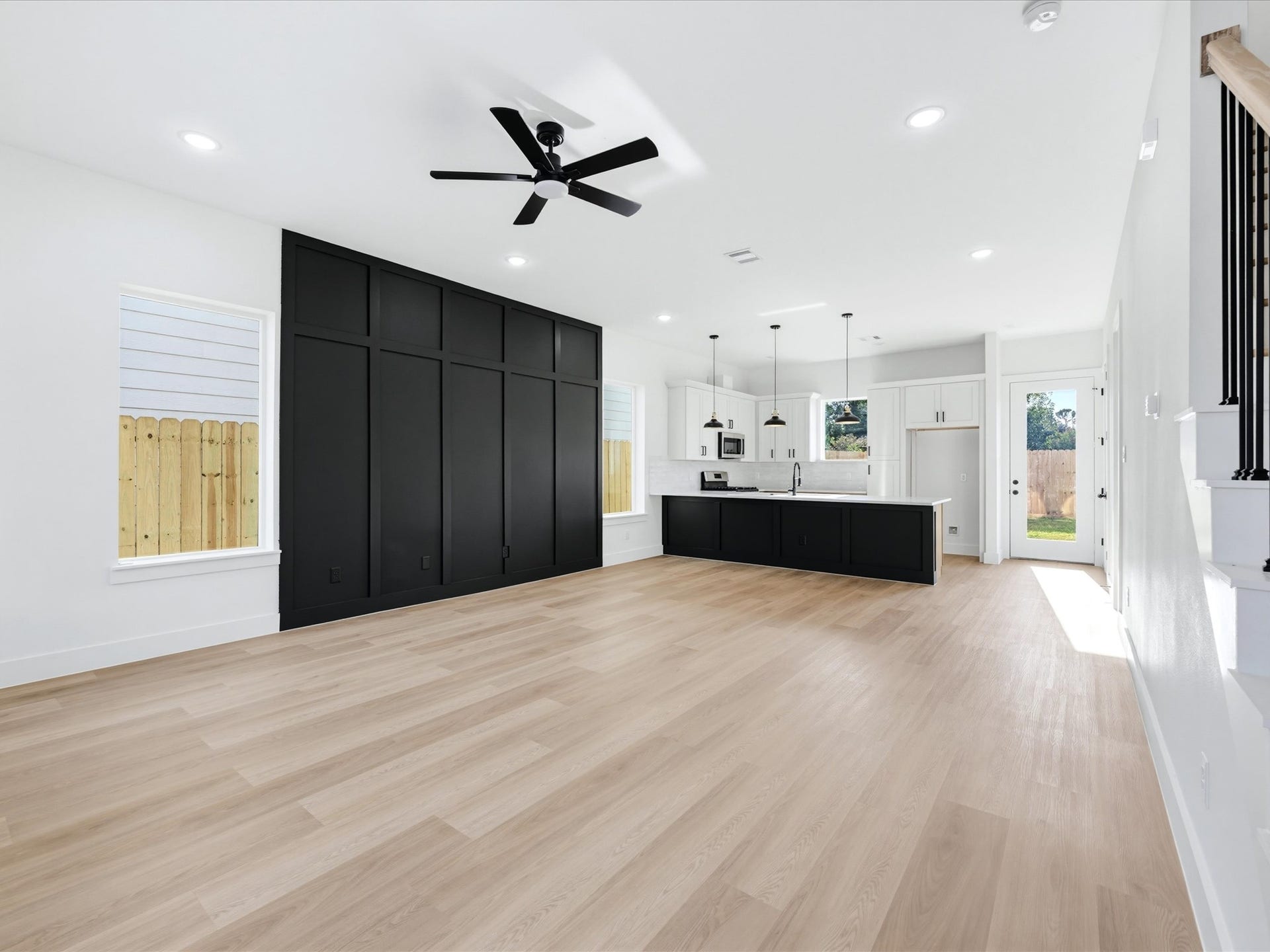 9119 Henrietta Street, #A/B, Houston, TX 77088 Step inside to an inviting open concept layout where the staircase adds architectural
character and the living spaces flow effortlessly together.