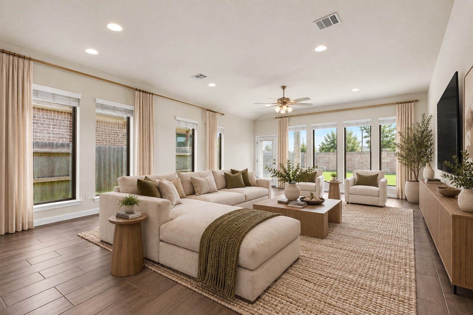 Virtually Staged Family room